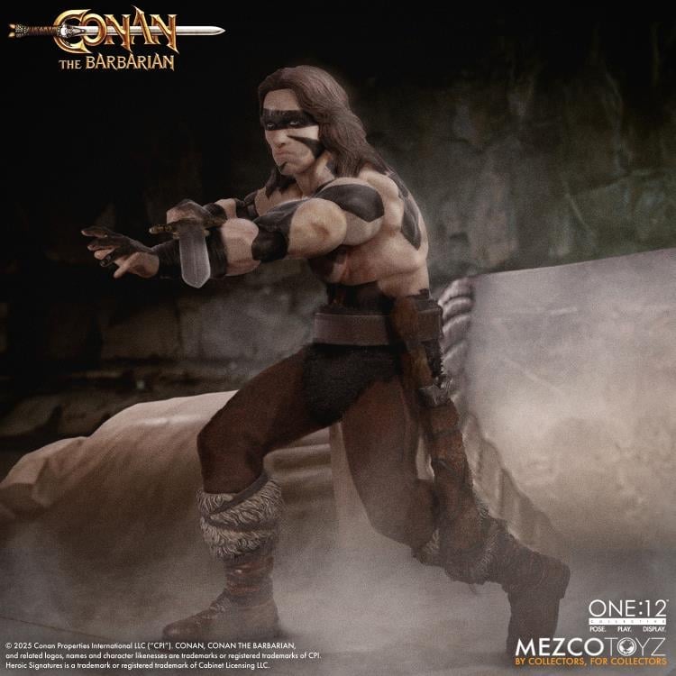 Conan Barbarian One:12 Collective War Paint Figure — Crouched Stealth Articulation Pose