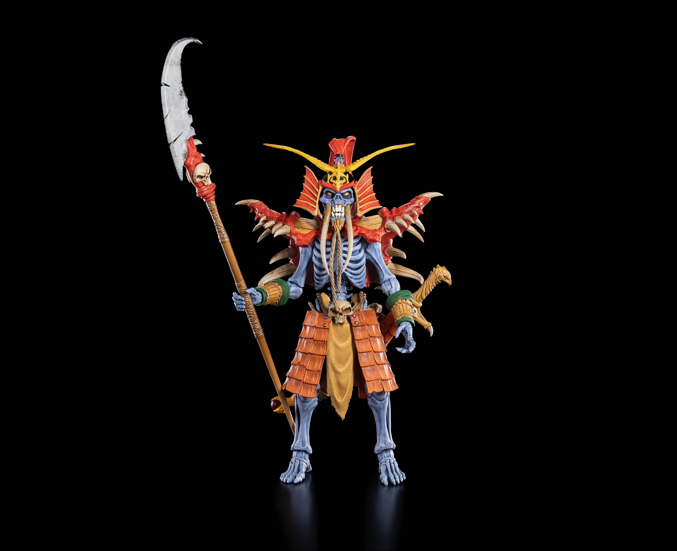 Bone-Zai Skeleton Warriors Infinite Legions 6-Inch Figure — Front View Holding Pole-Chopper Upright