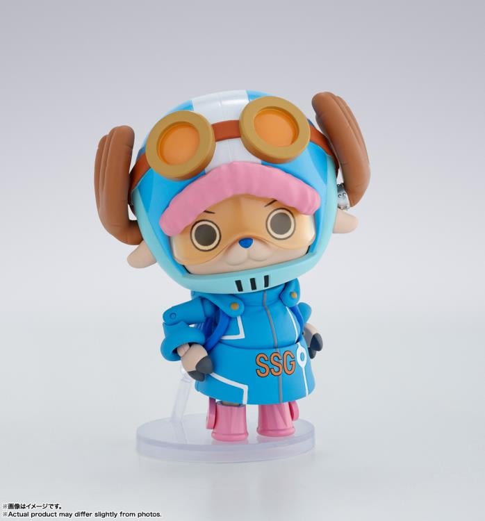 Tony Tony Chopper S.H.Figuarts Egghead Figure — Standing Front View on Clear Pedestal