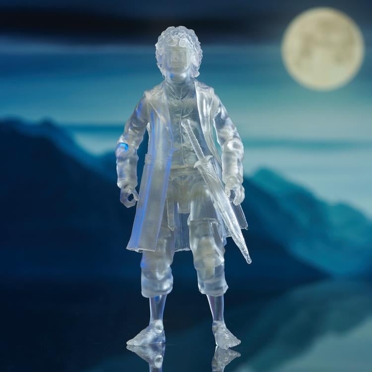Invisible Frodo Lord of the Rings 5-Inch Deluxe Figure — Front View Clear Plastic