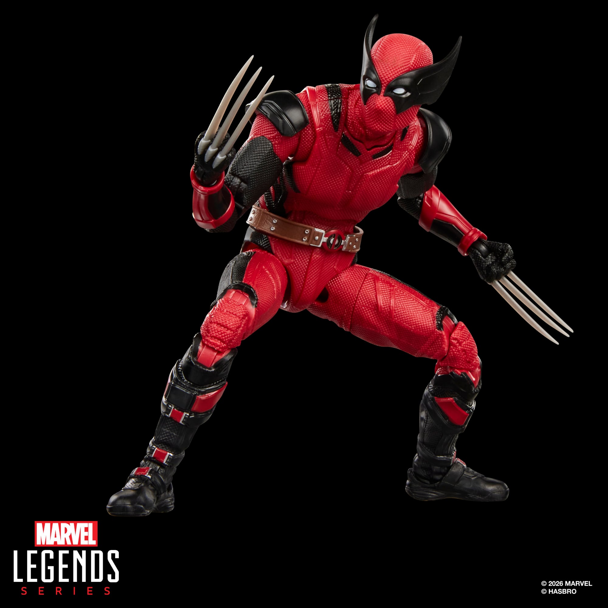 Wolverinepool Marvel Legends 6-Inch Figure — Aggressive Stance with Both Claw Hands Displayed