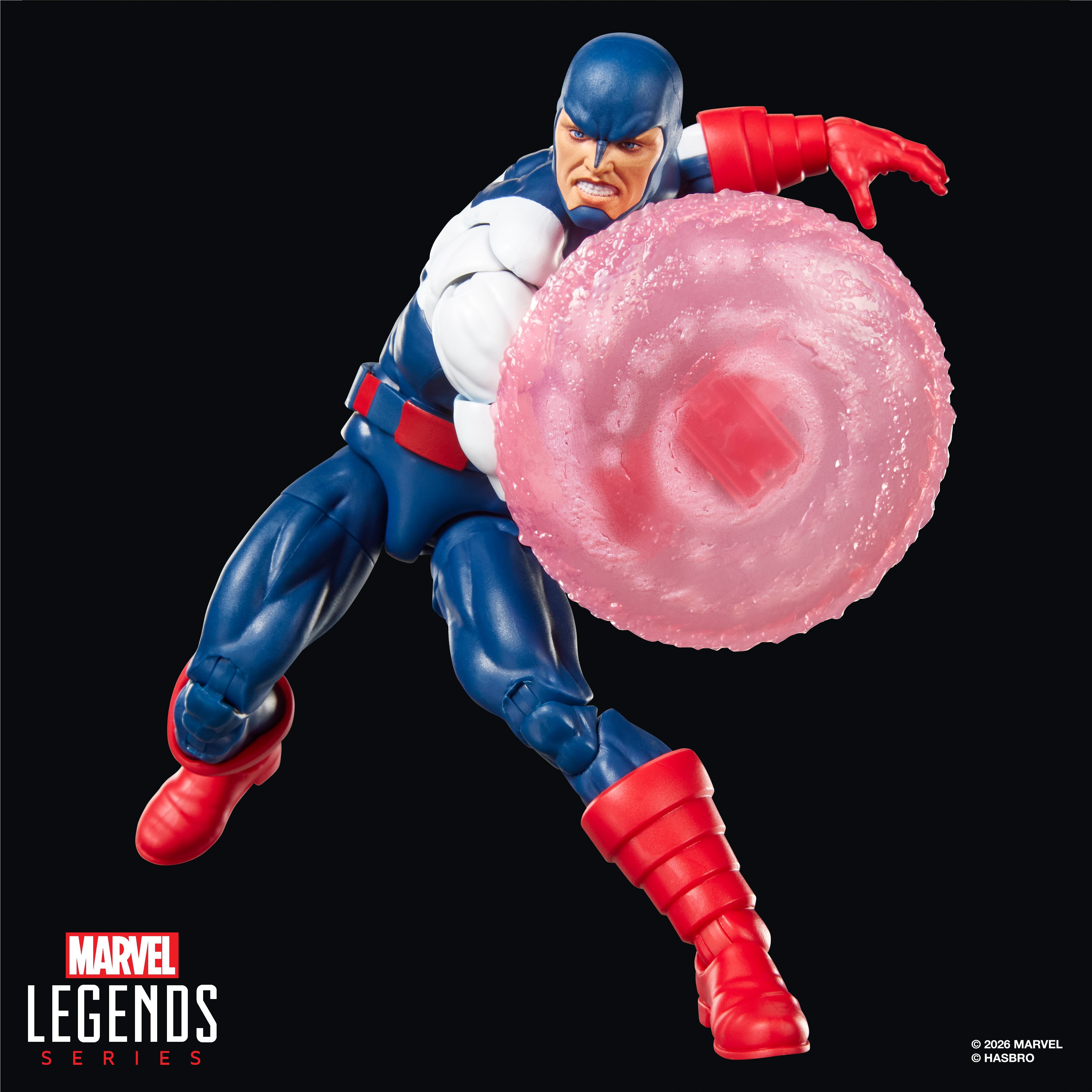 U.S. Agent Marvel Legends 6-Inch Figure — Articulation Pose Lunging with Photon Shield
