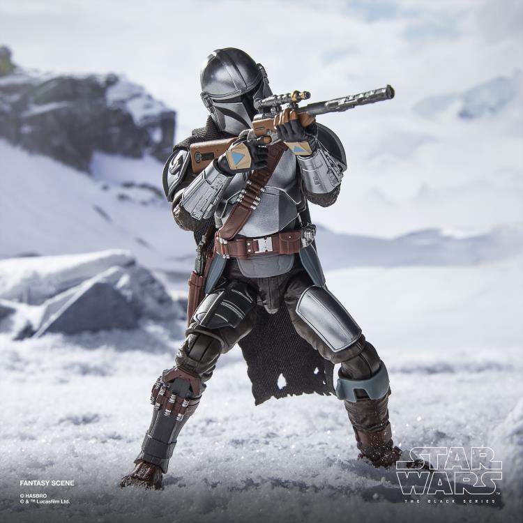 Mandalorian Black Series 6-Inch Deluxe — Articulation Pose Aiming Blaster Rifle
