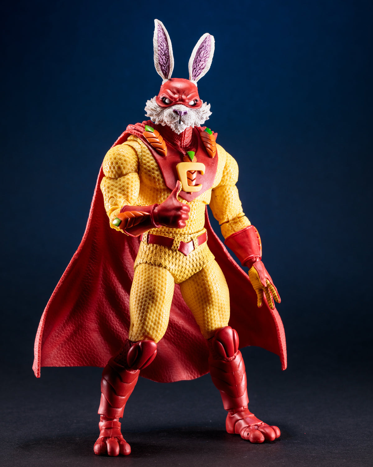 Captain Carrot DC Multiverse 7-Inch Figure — Front View with Cape Spread