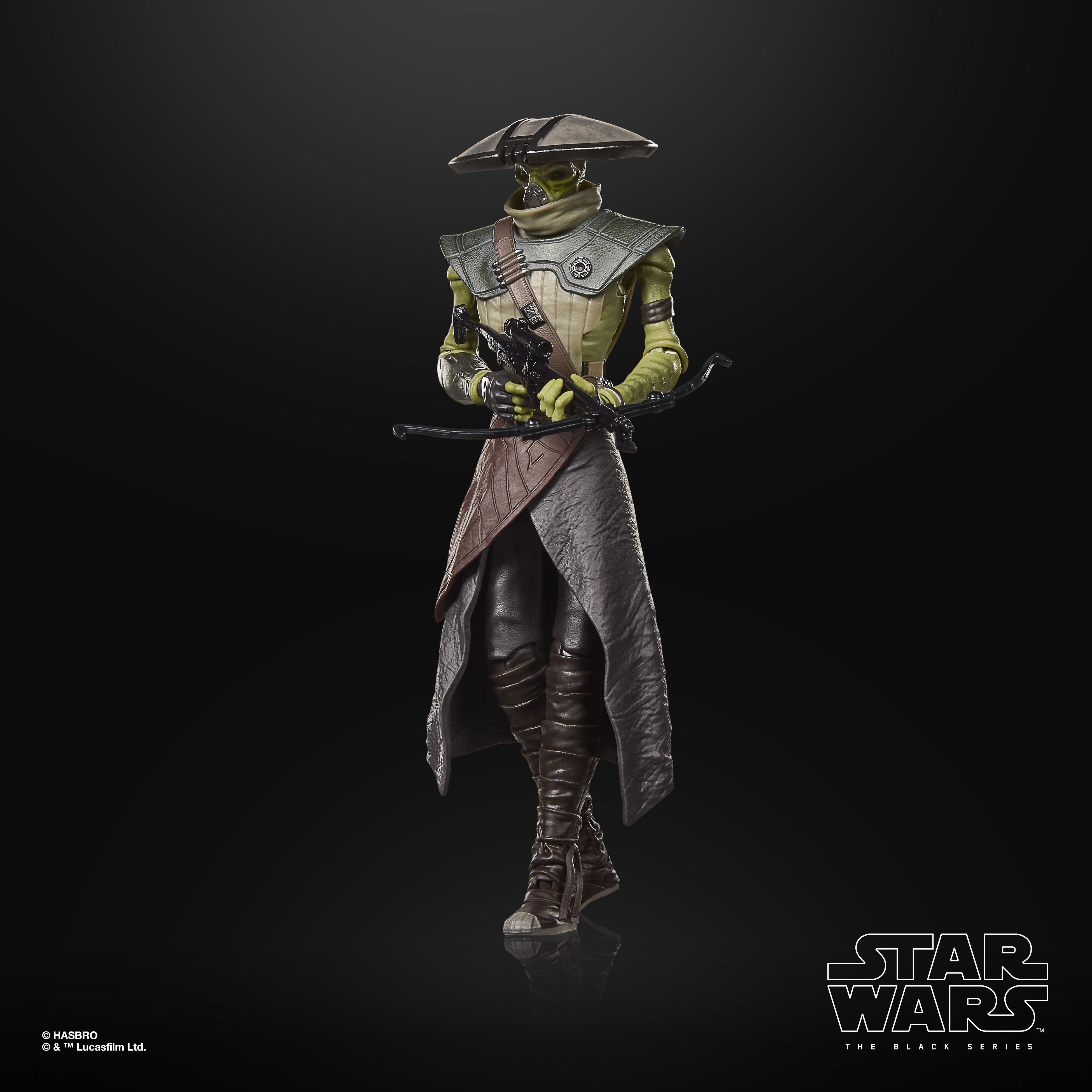 Embo Black Series 6-Inch Figure — Front View with Bowcaster at Rest