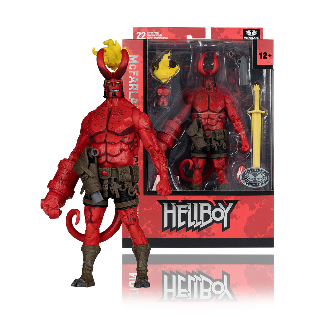 Hellboy McFarlane Collector Edition 7-Inch Figure — Figure Beside Sealed Package