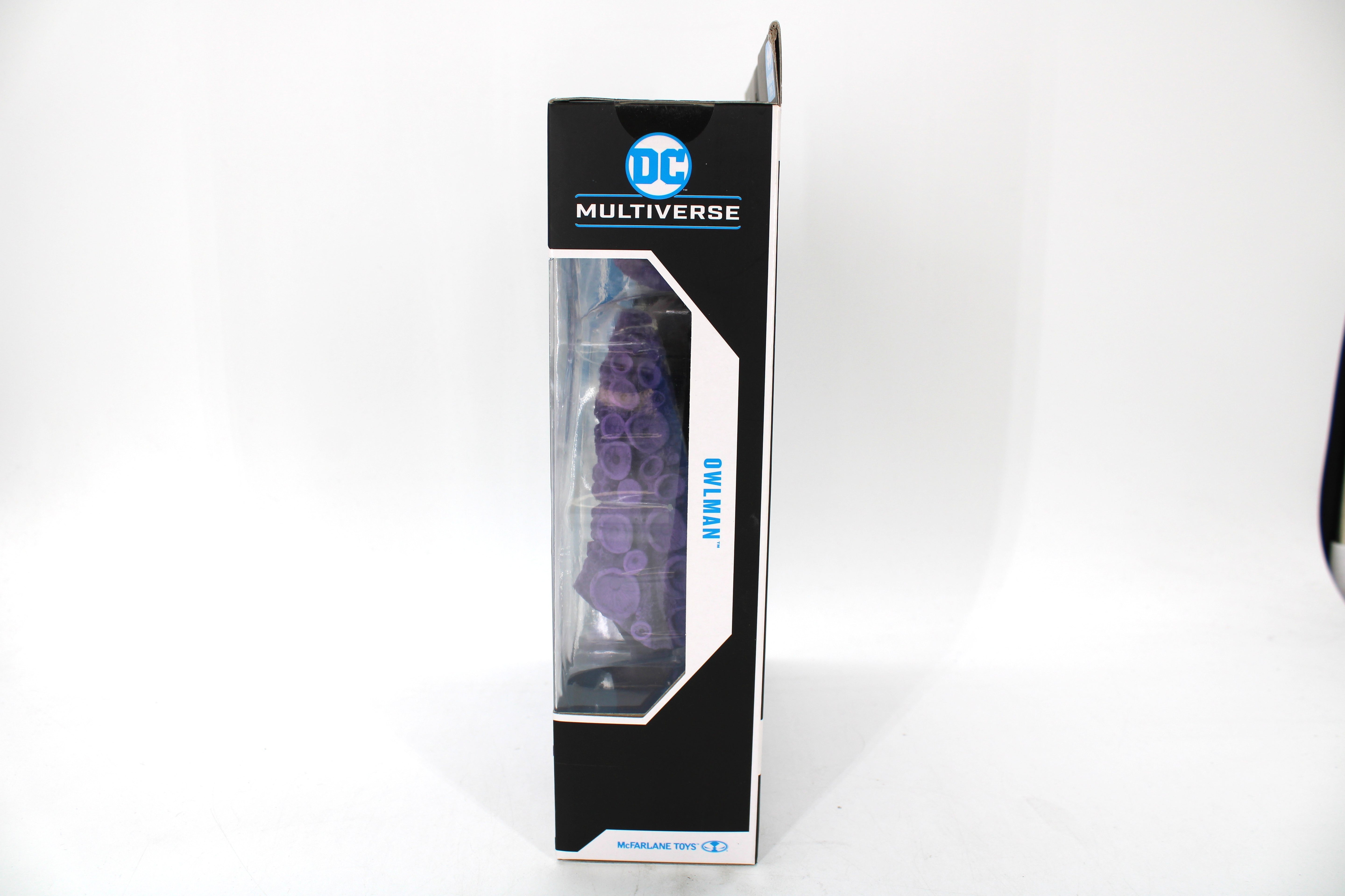 Owlman DC Multiverse Crime Syndicate Figure — Side View Starro BAF Arm Through Blister Window
