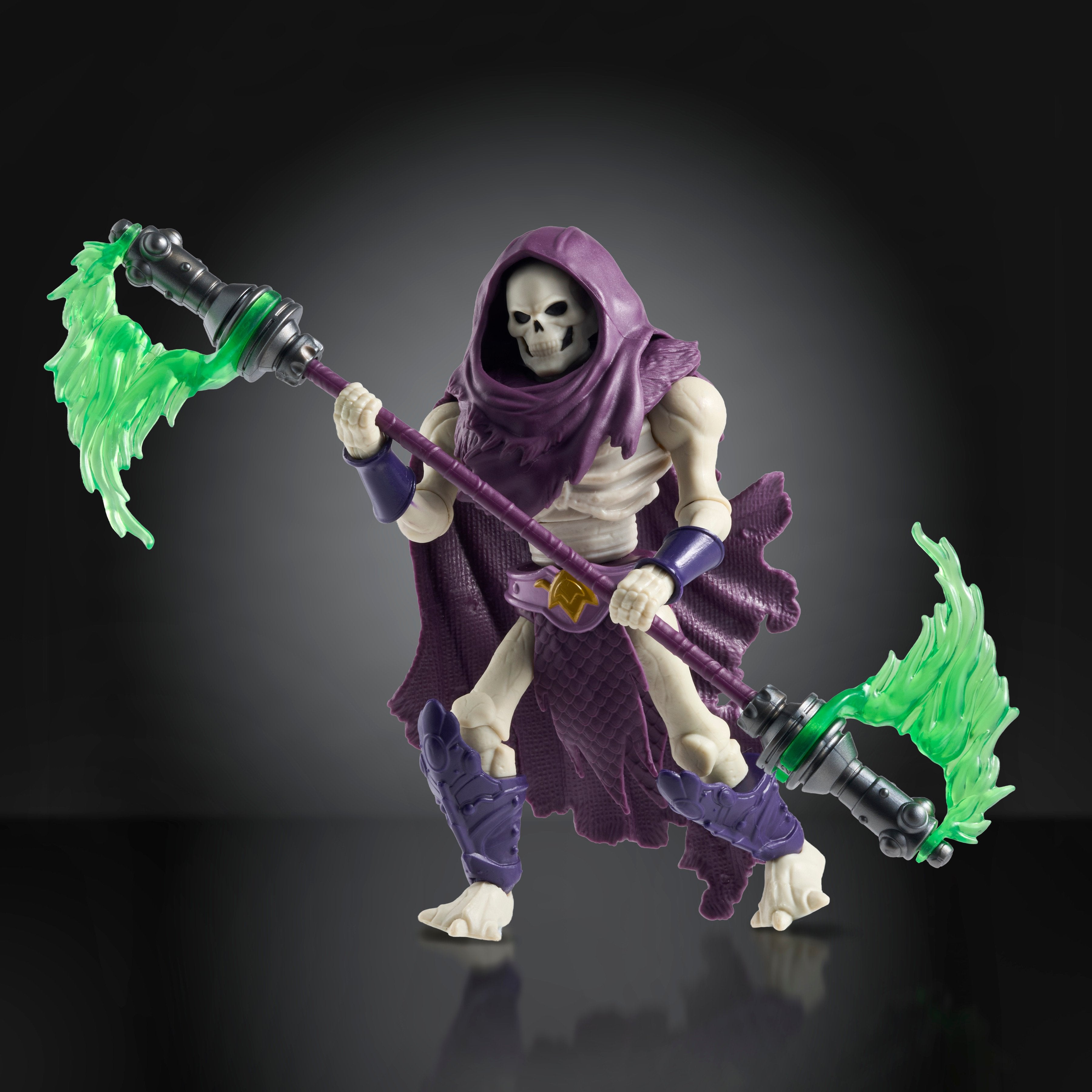 Sepult-Ro Disciple MOTU Origins 5.5-Inch Figure — Figure Detail with Green Flame Staff