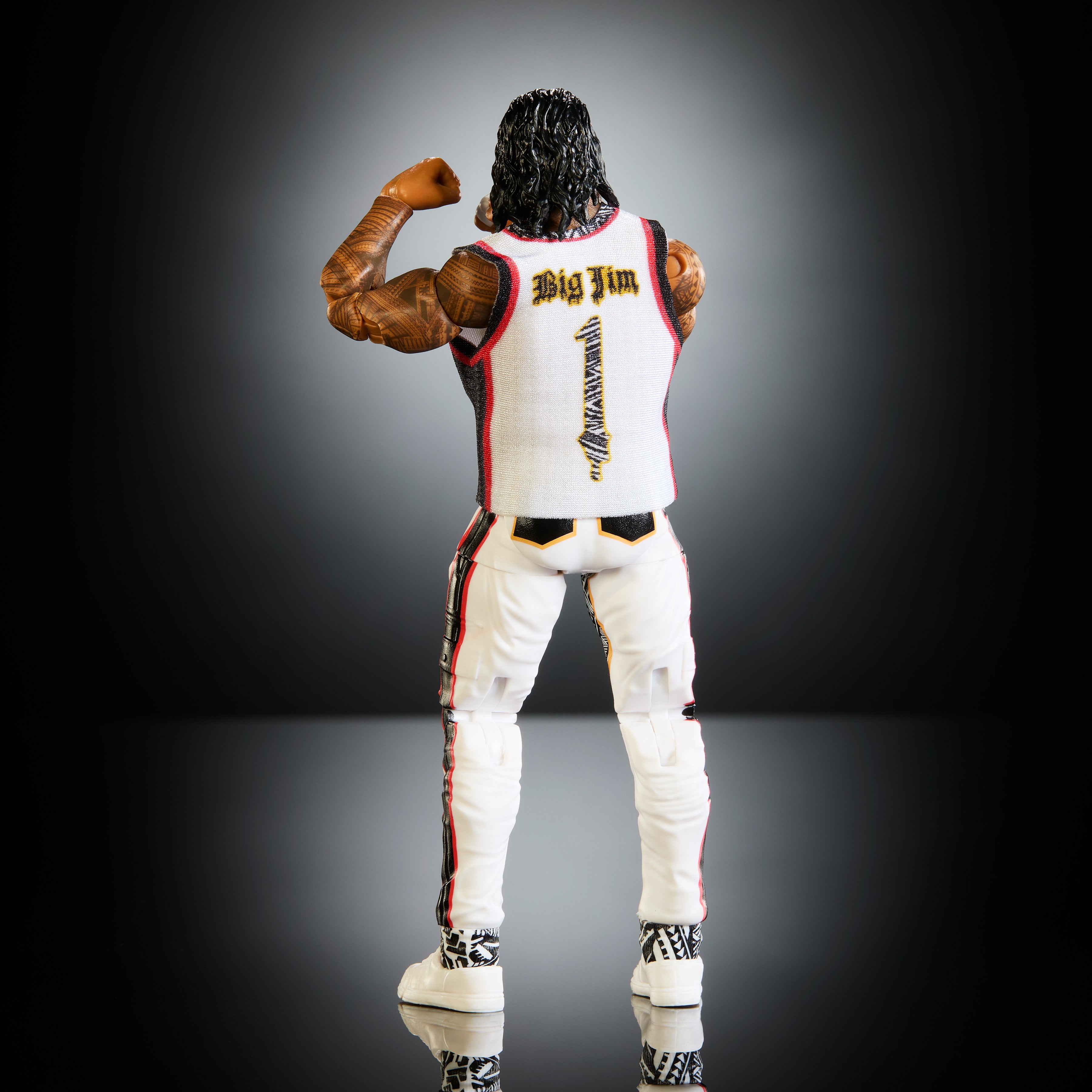 Jimmy Uso WWE Elite Collection 6-Inch Figure — Back View Showing Big Jim Jersey Detail