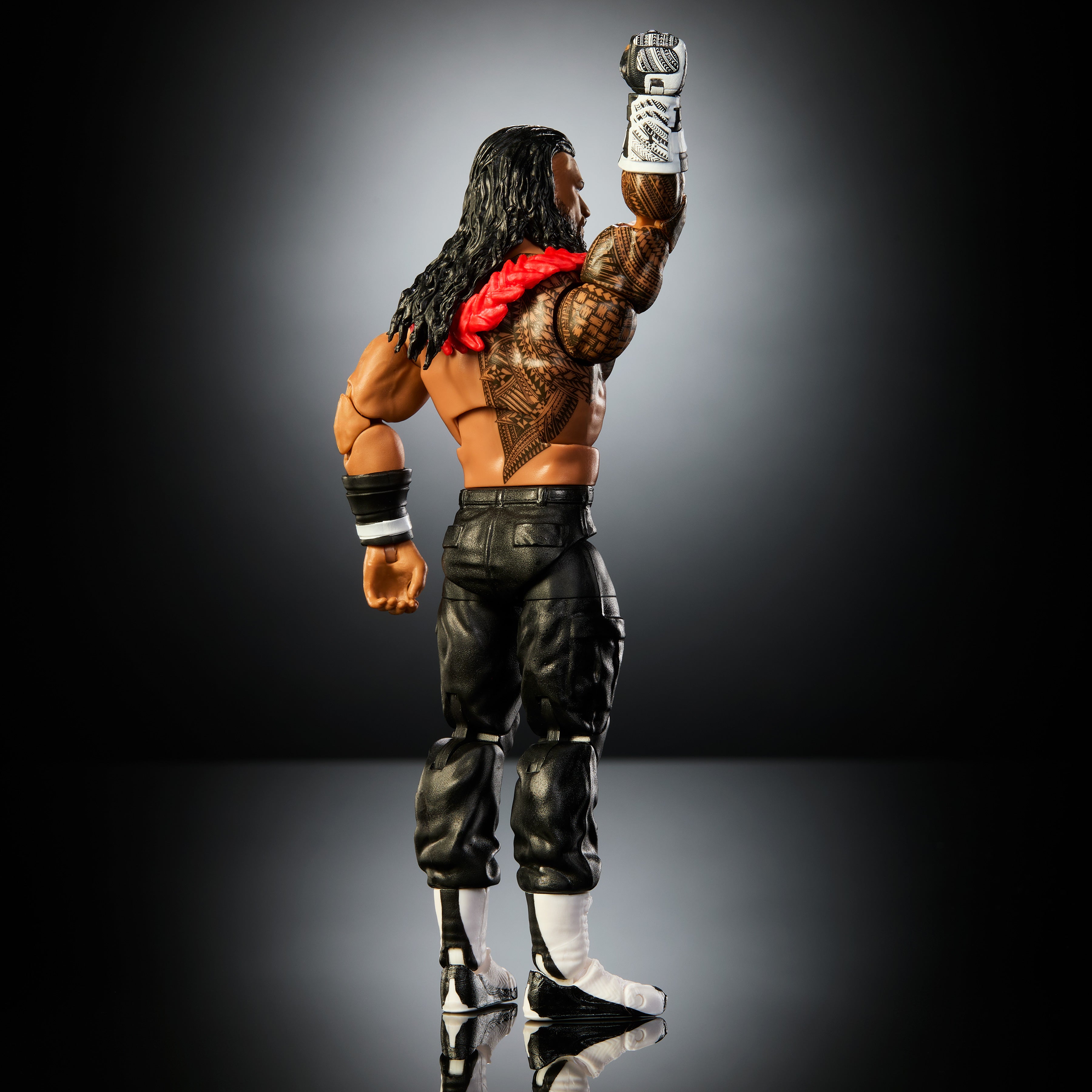 Roman Reigns WWE Elite Collection 6-Inch Figure — Back View Showing Polynesian Tattoo Detail
