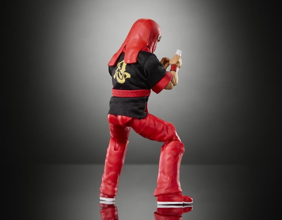 Great Muta WWE Ultimate Edition 6-Inch Figure — Back View Showing Kanji Embroidery on Robe