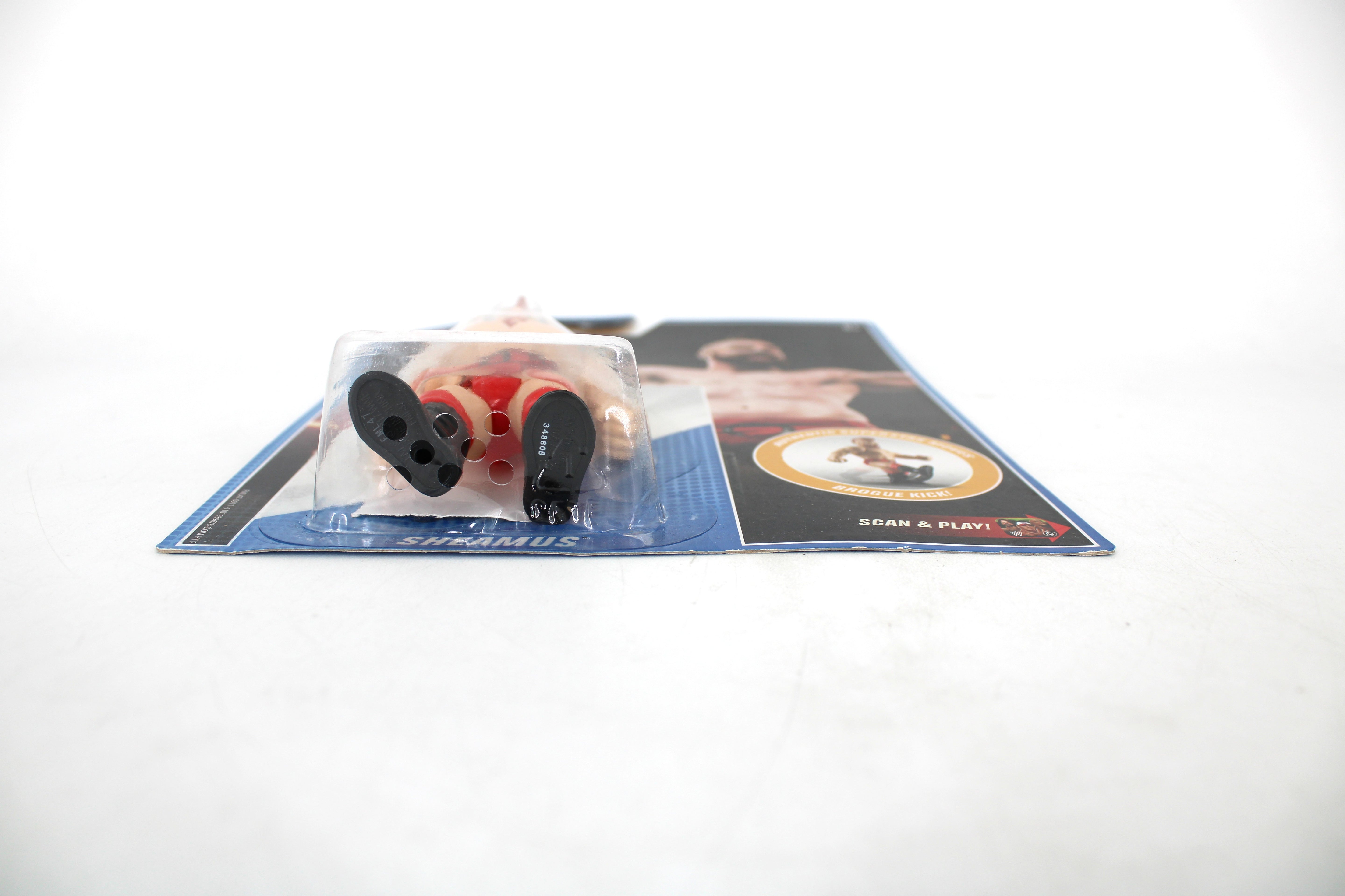 Sheamus WWE Retro Series Action Figure — Low Angle Side View Showing Card Name and Bubble Detail