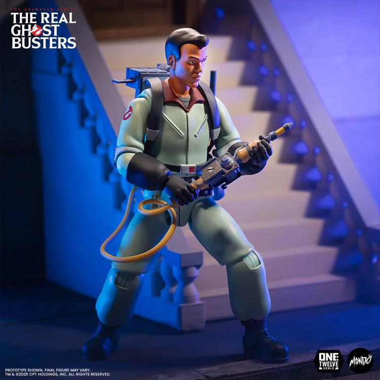 Winston Zeddemore Real Ghostbusters Mondo 1/12 Figure — Side View Aiming Particle Thrower