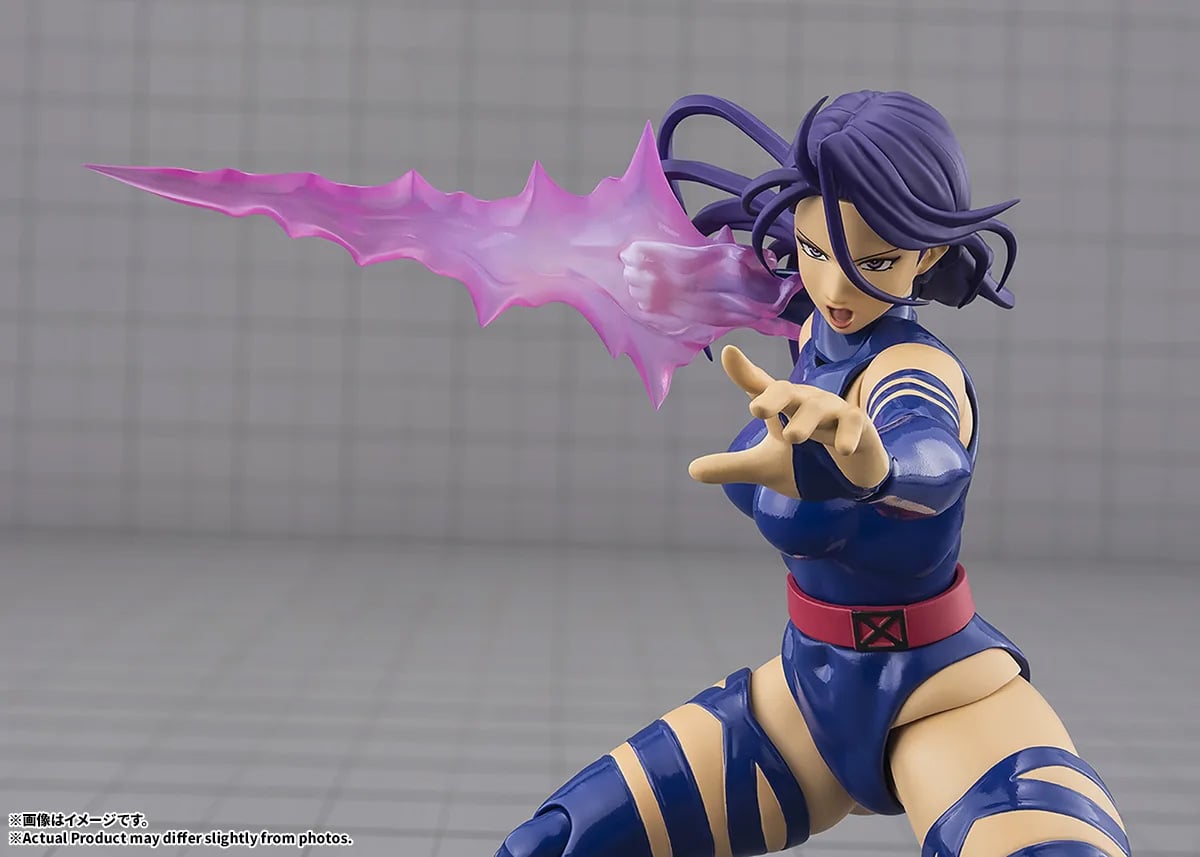 Psylocke Gamerverse S.H.Figuarts 6-Inch Figure — Shouting Face Part with Psychic Knife Attack Pose