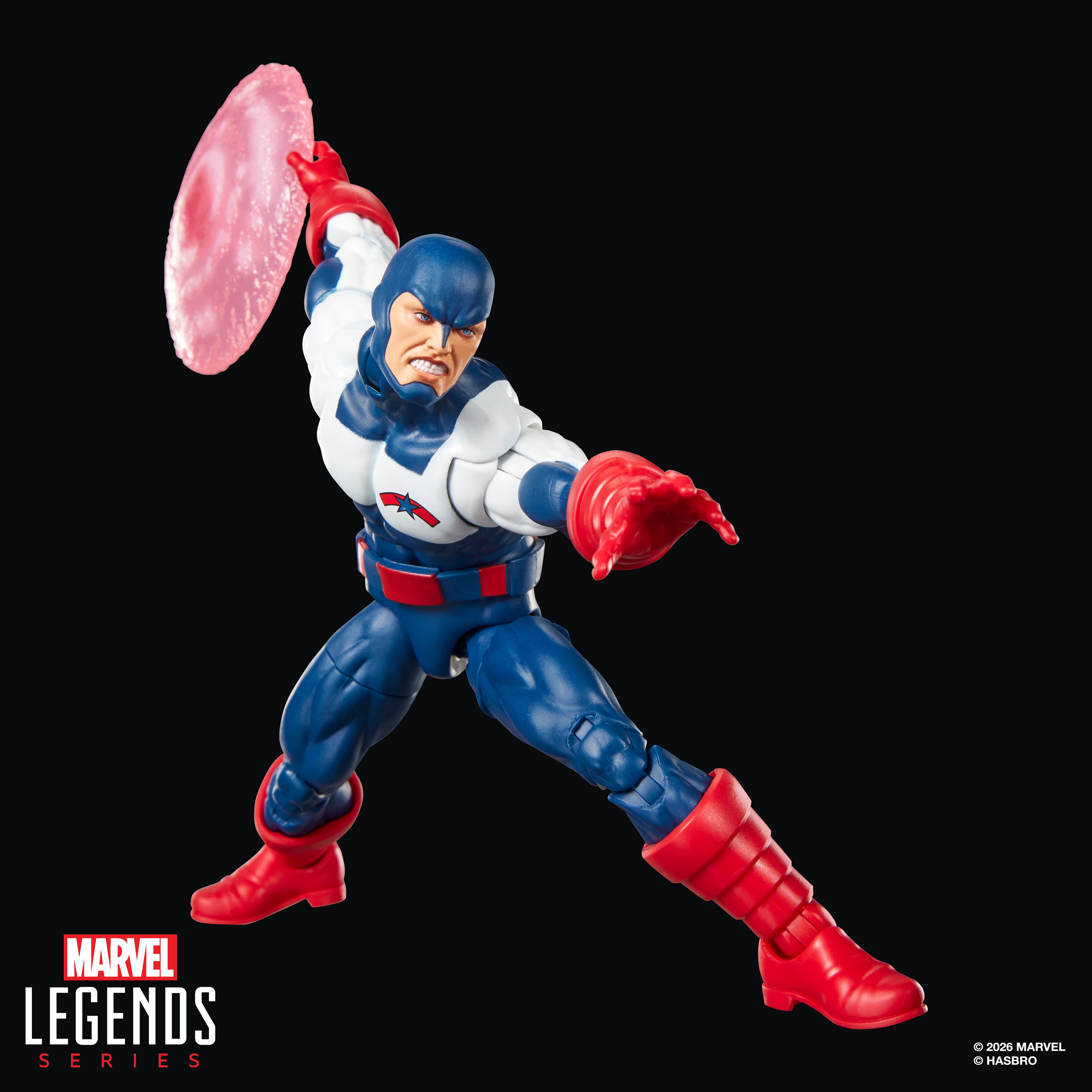 U.S. Agent Marvel Legends 6-Inch Figure — Articulation Pose Shield Throw