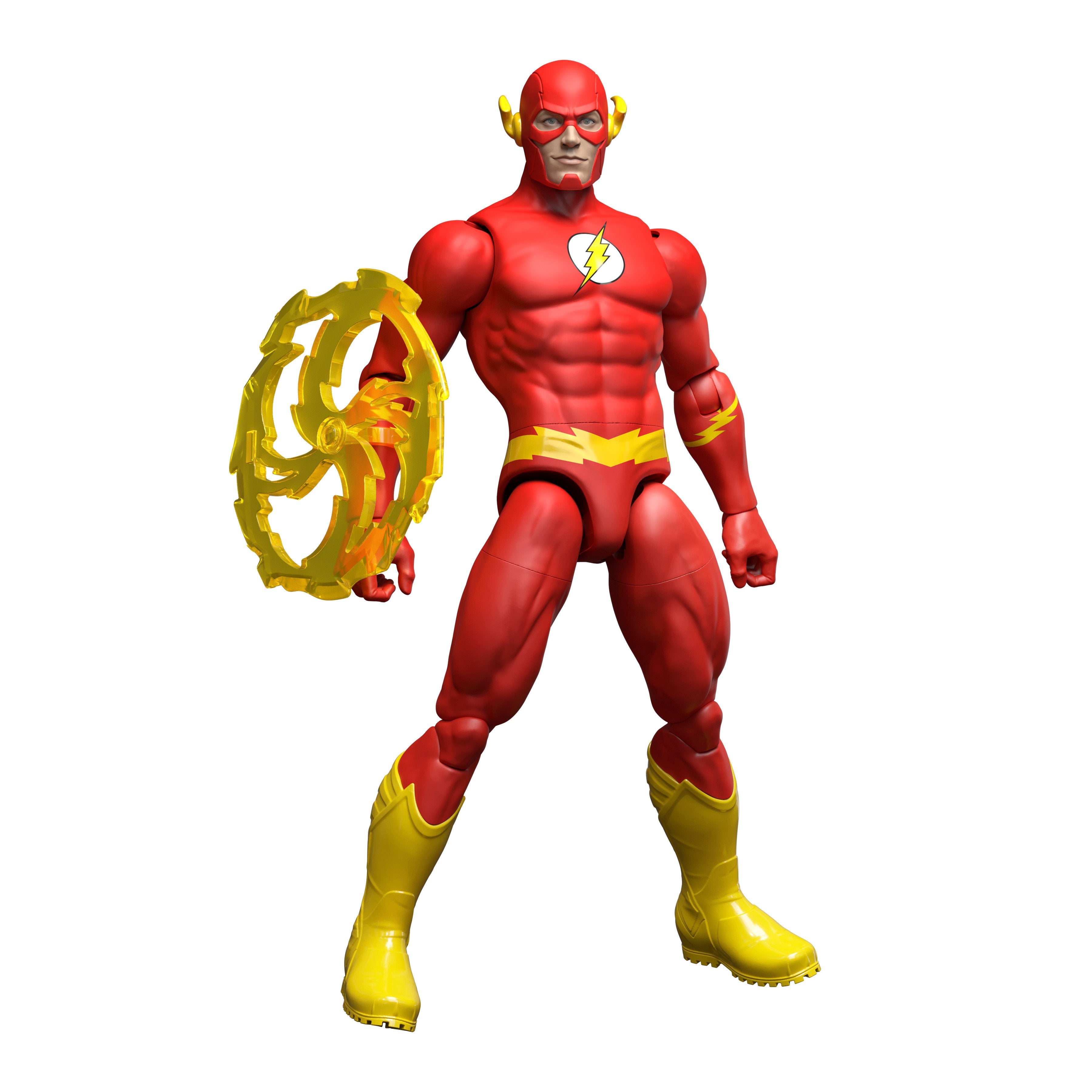Flash DC Comics Core 6-Inch Figure — Front View Standing with Speed Force Wheel Accessory