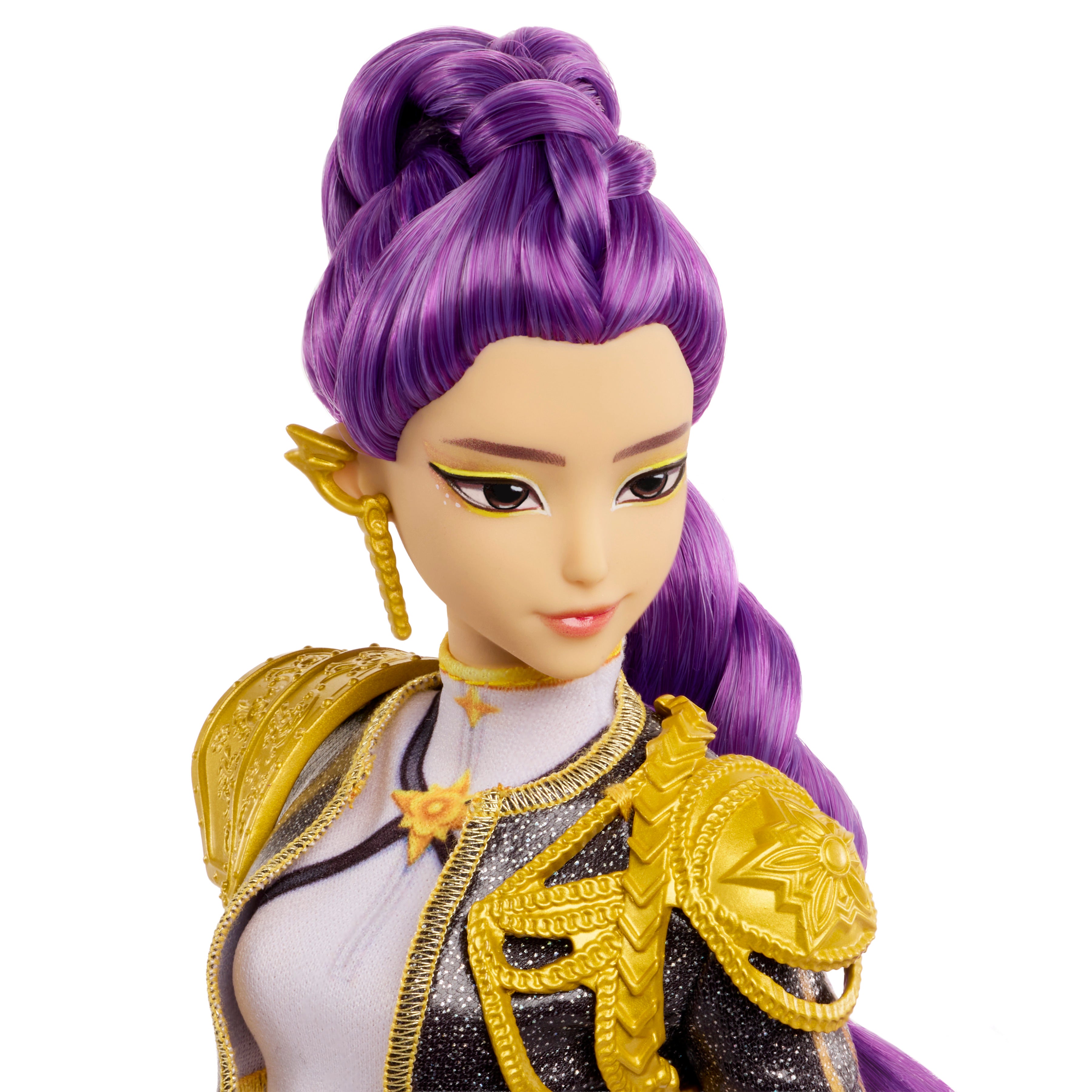 Rumi KPop Demon Hunters HUNTR/X Singing Fashion Doll — Face and Hair Detail Close-Up