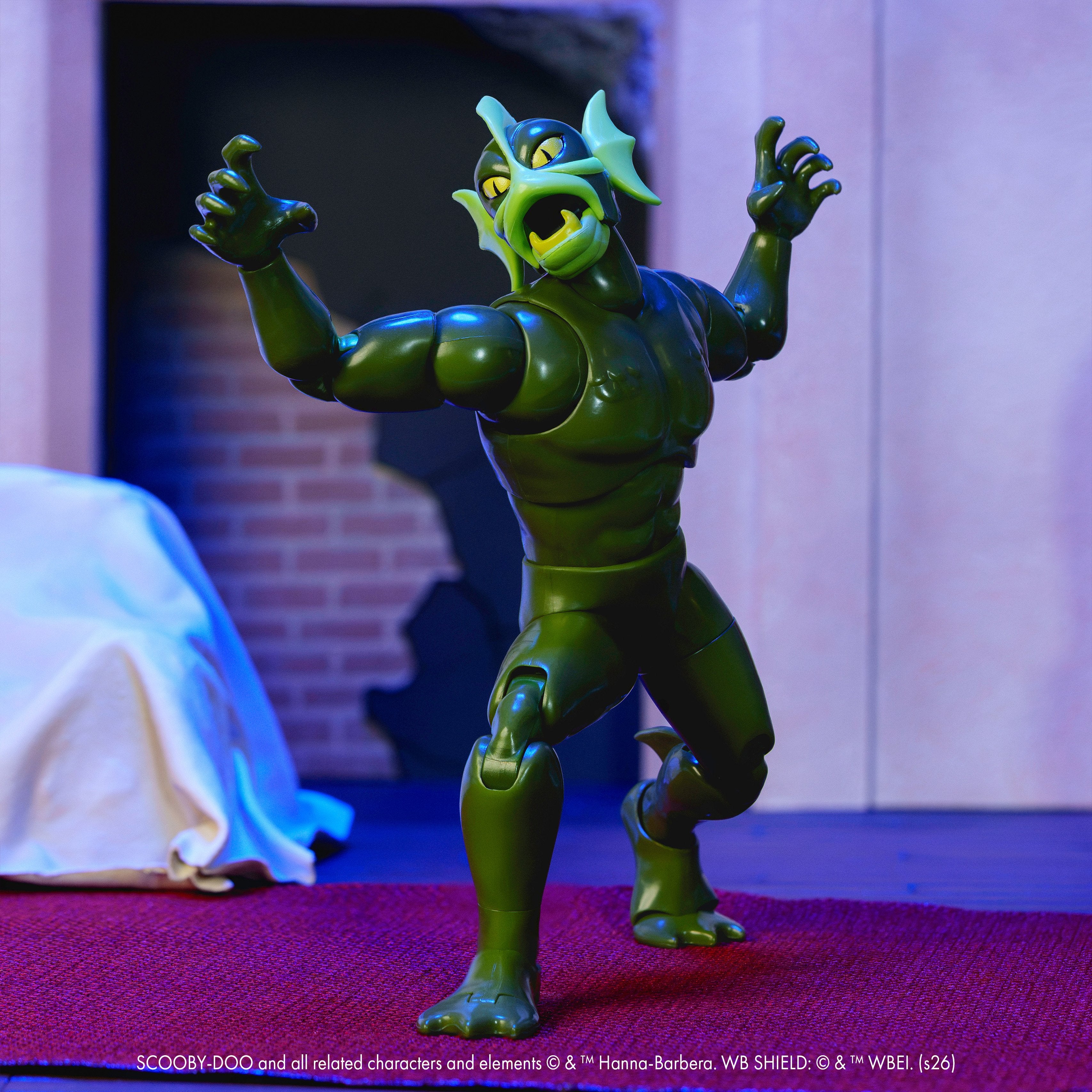 Sea Demon Scooby-Doo 1/12 Scale Figure — Back View Arms Raised with Mask Head Sculpt