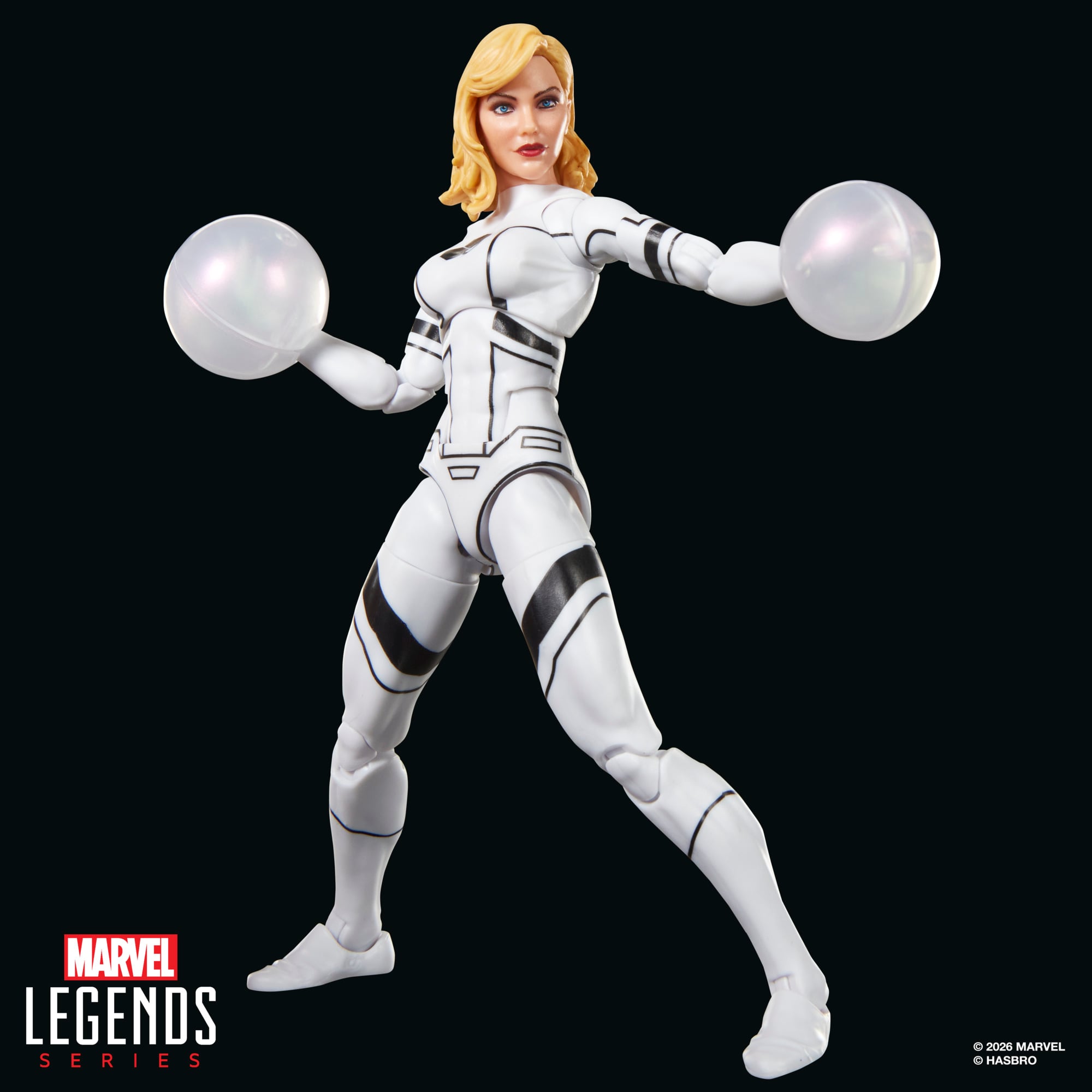 Invisible Woman Future Foundation Marvel Legends 6-Inch — Side View Alternate Head with Force Spheres