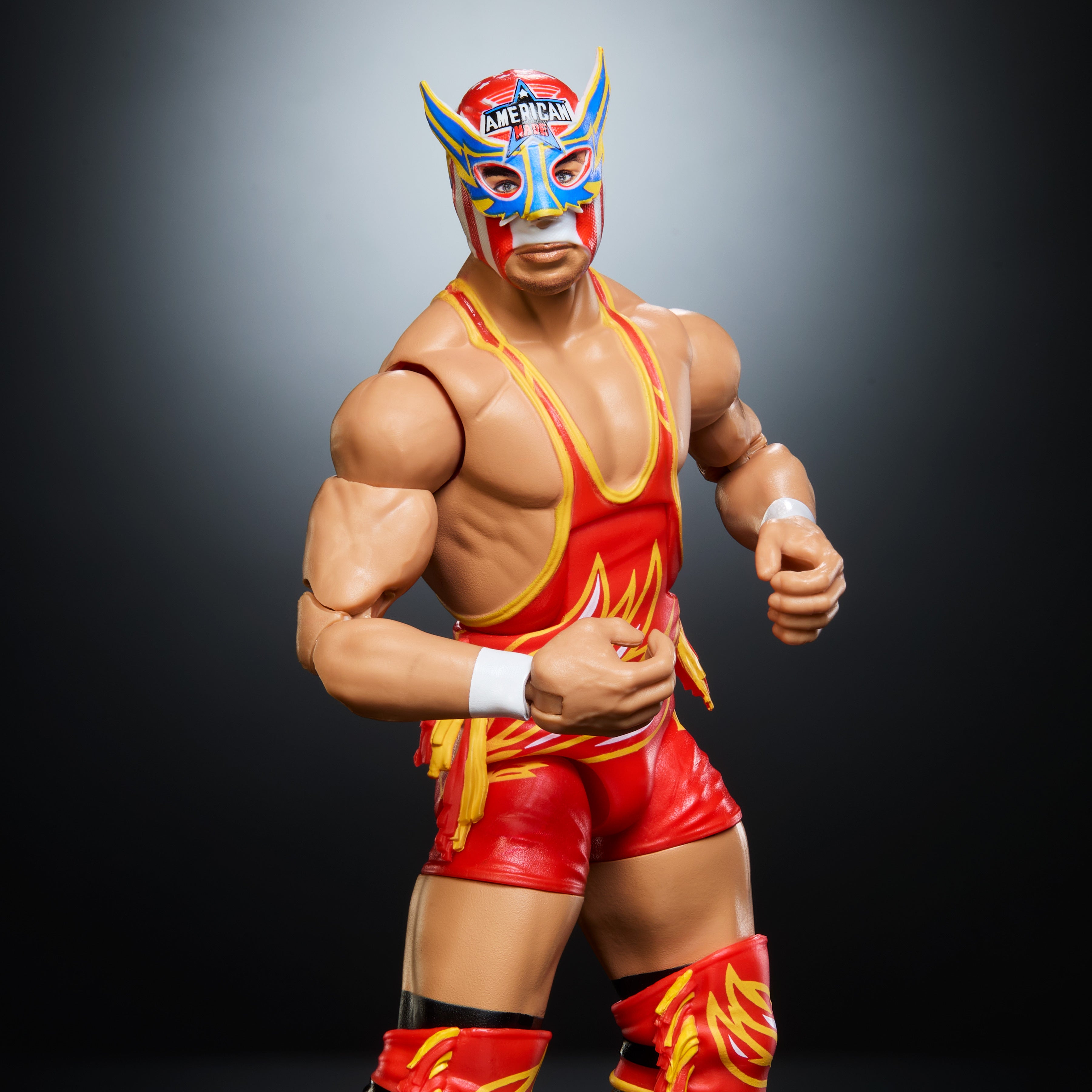 El Grande Americano WWE Elite Collection 6-Inch Figure — Side View Mask Detail Close-Up
