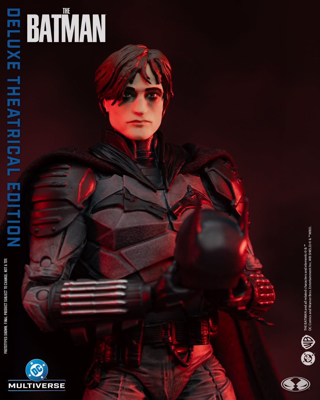 Batman 2022 DC Multiverse 7-Inch Deluxe Theatrical Edition Figure — Unmasked Bruce Wayne Head Sculpt Detail