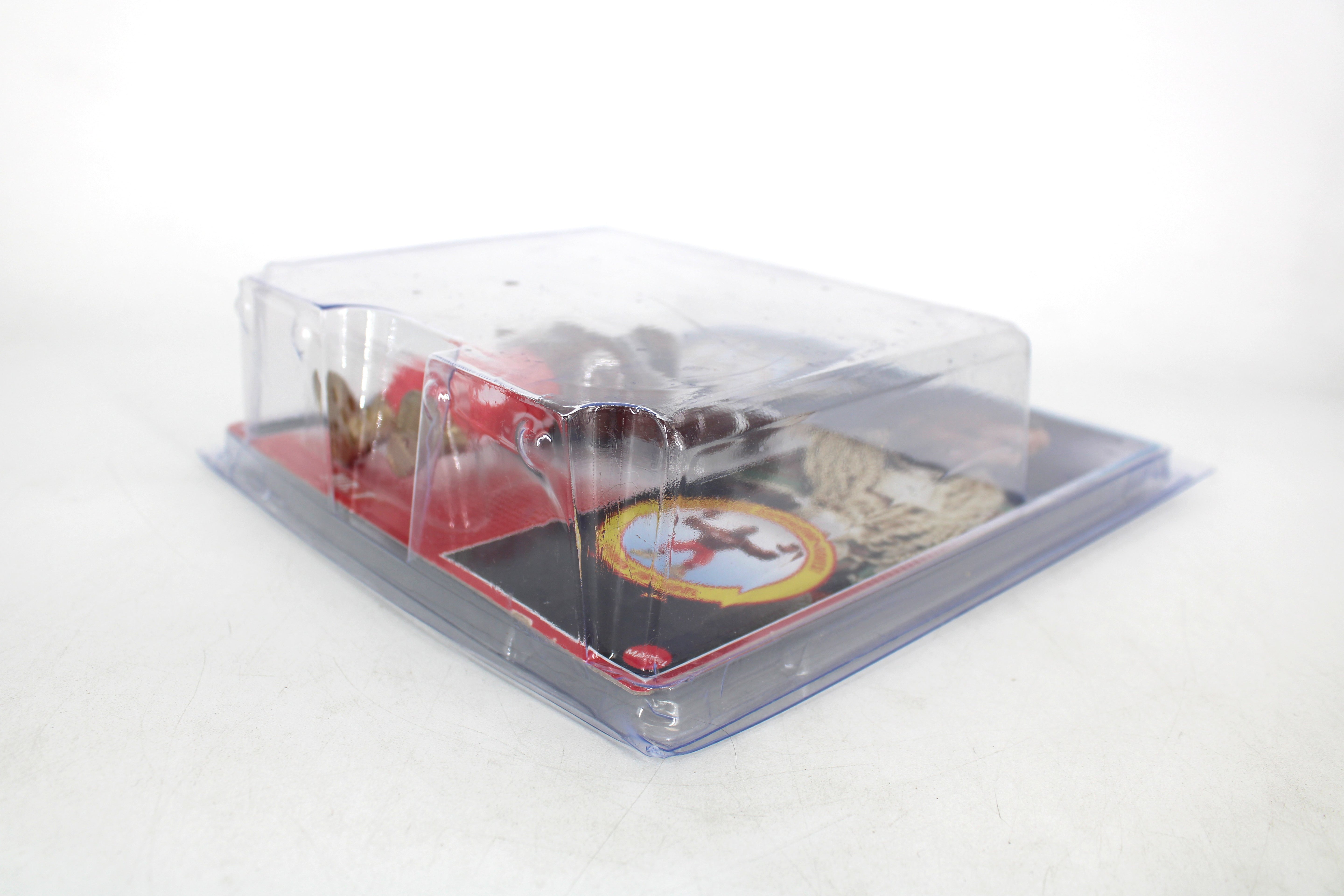 Mr. T WWE Retro Action Figure — Angled Side View with Clear Protective Case Over Sealed Package