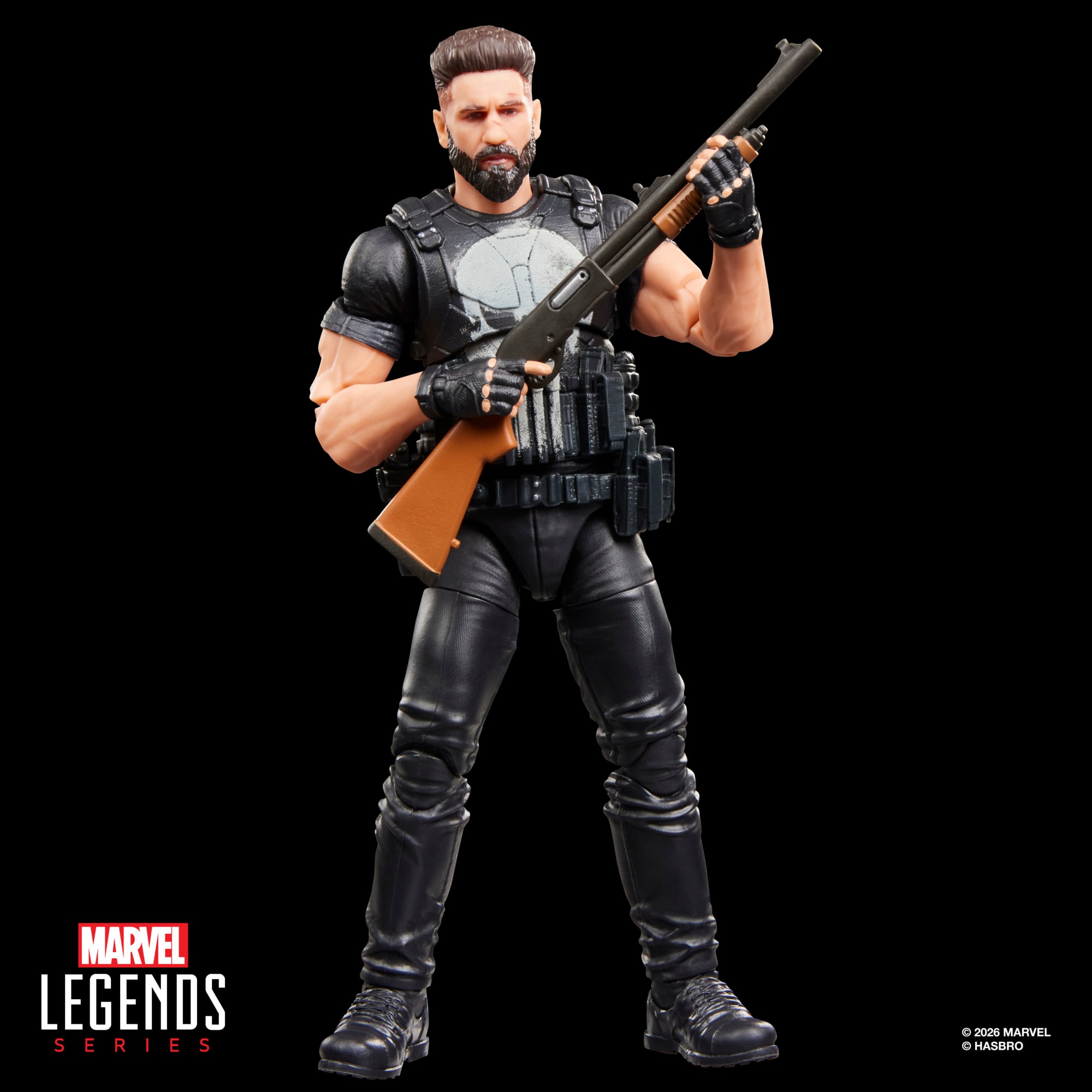 Punisher Marvel Legends 6-Inch Figure — Front View Shotgun at Rest