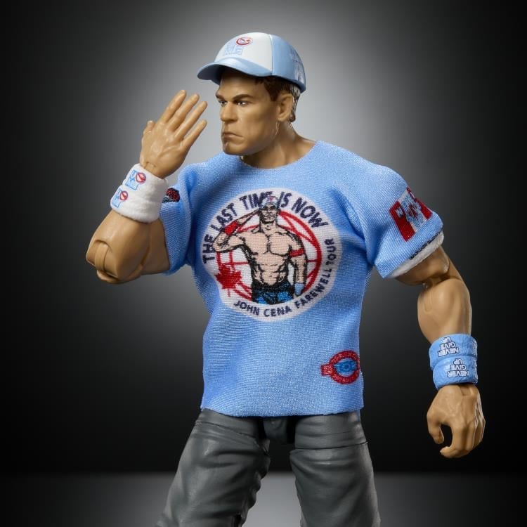 John Cena WWE Ultimate Edition 6-Inch Figure — Figure Detail Farewell Tour Shirt Salute Hand