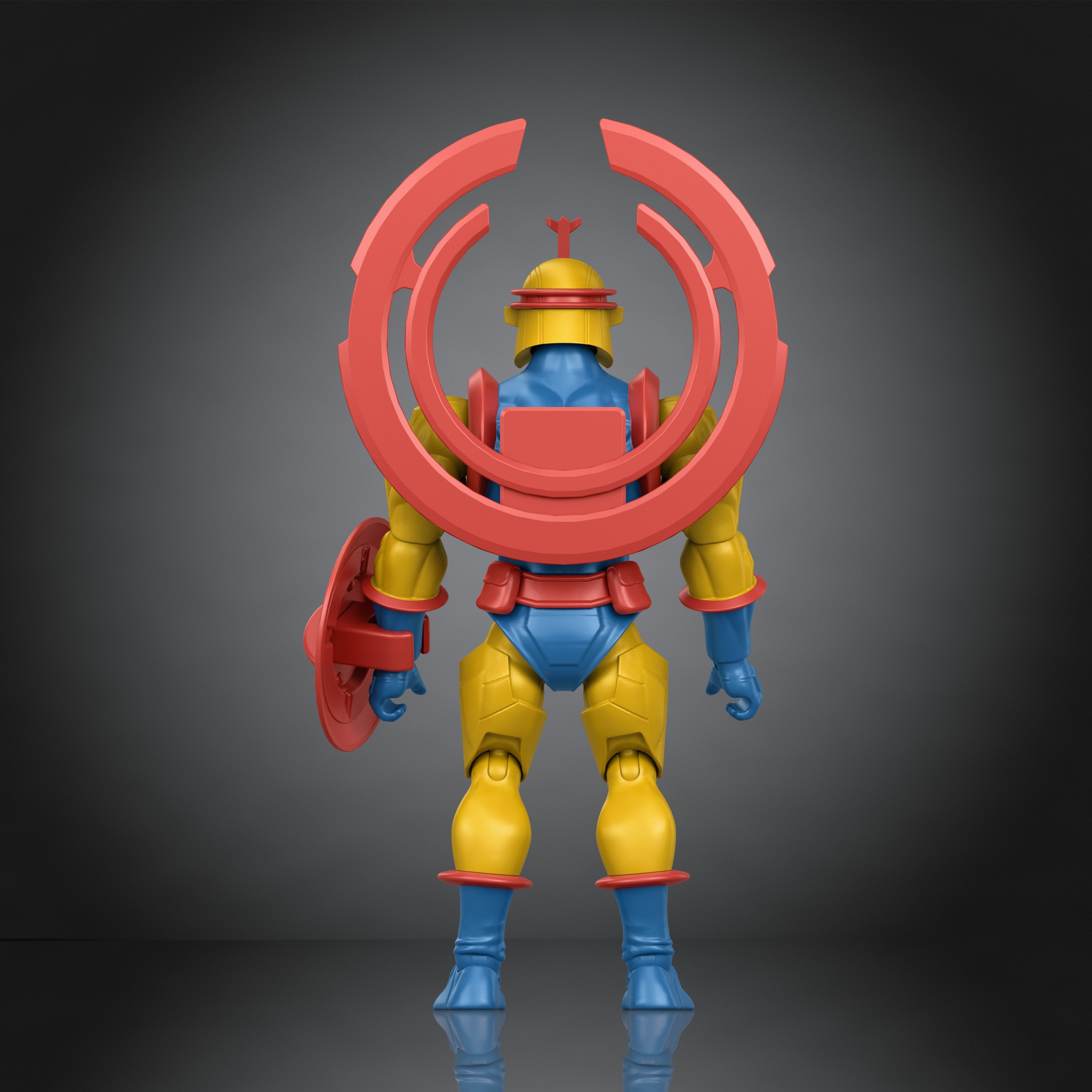 Sy-Klone MOTU Origins 5.5-Inch Figure — Back View Showing Ring Attachment Mount