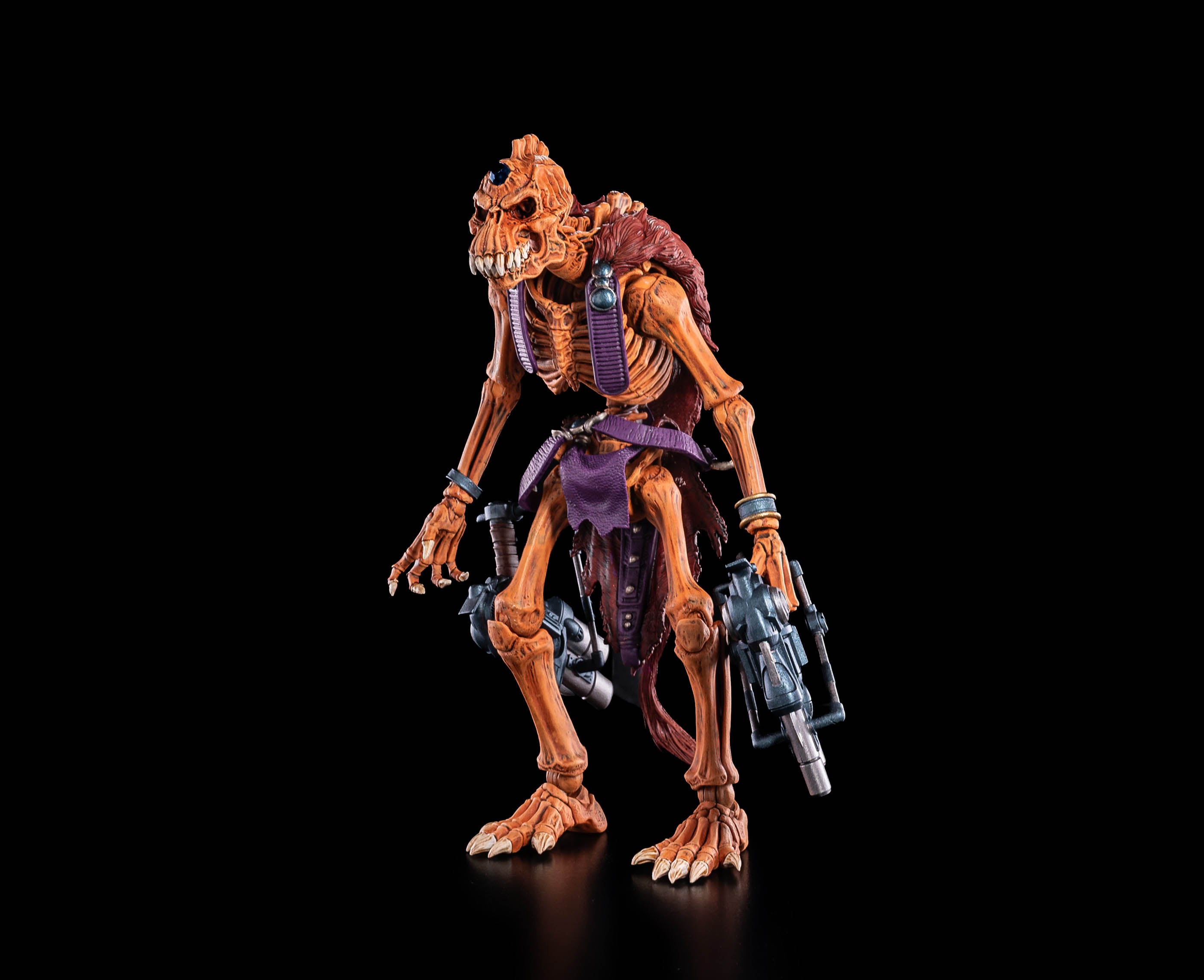 Claw Skeleton Warriors Infinite Legions 6-Inch Figure — Side View Leaning Forward with Pistol and Claw Weapon