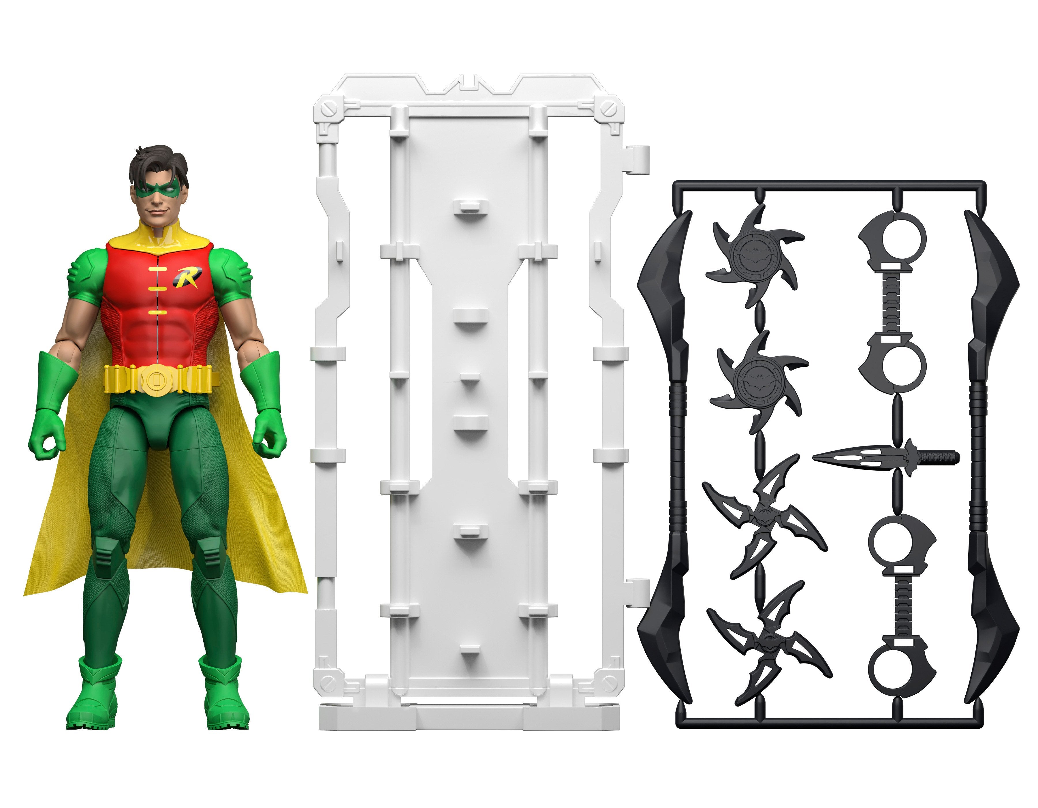 Robin DC Core 6-Inch Figure — Accessories Included: Figure, White Display Stand, Black Weapons Runner