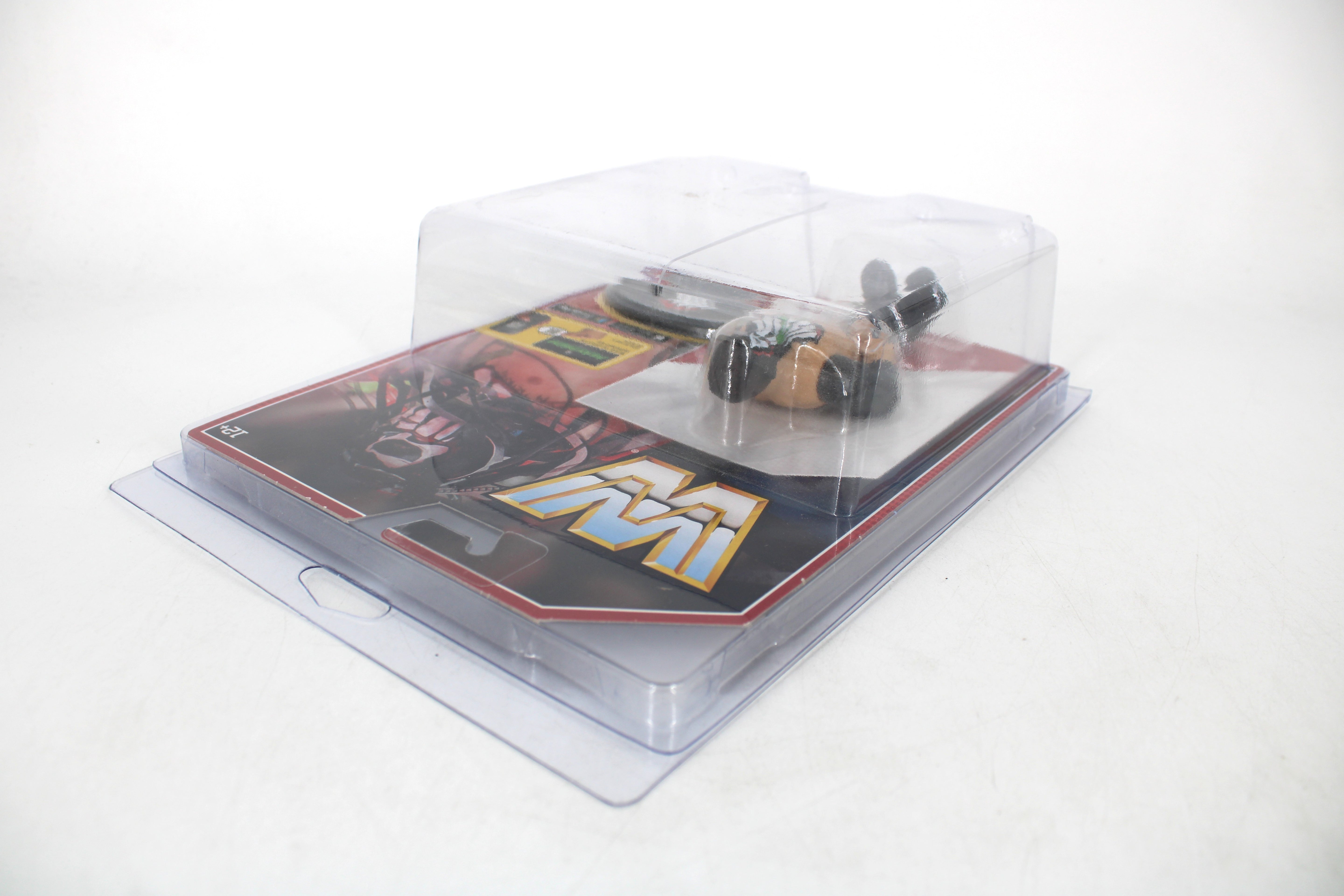 Finn Bálor (The Demon) WWE Retro App Series Action Figure — Back View of Protective Case with Card Art Visible