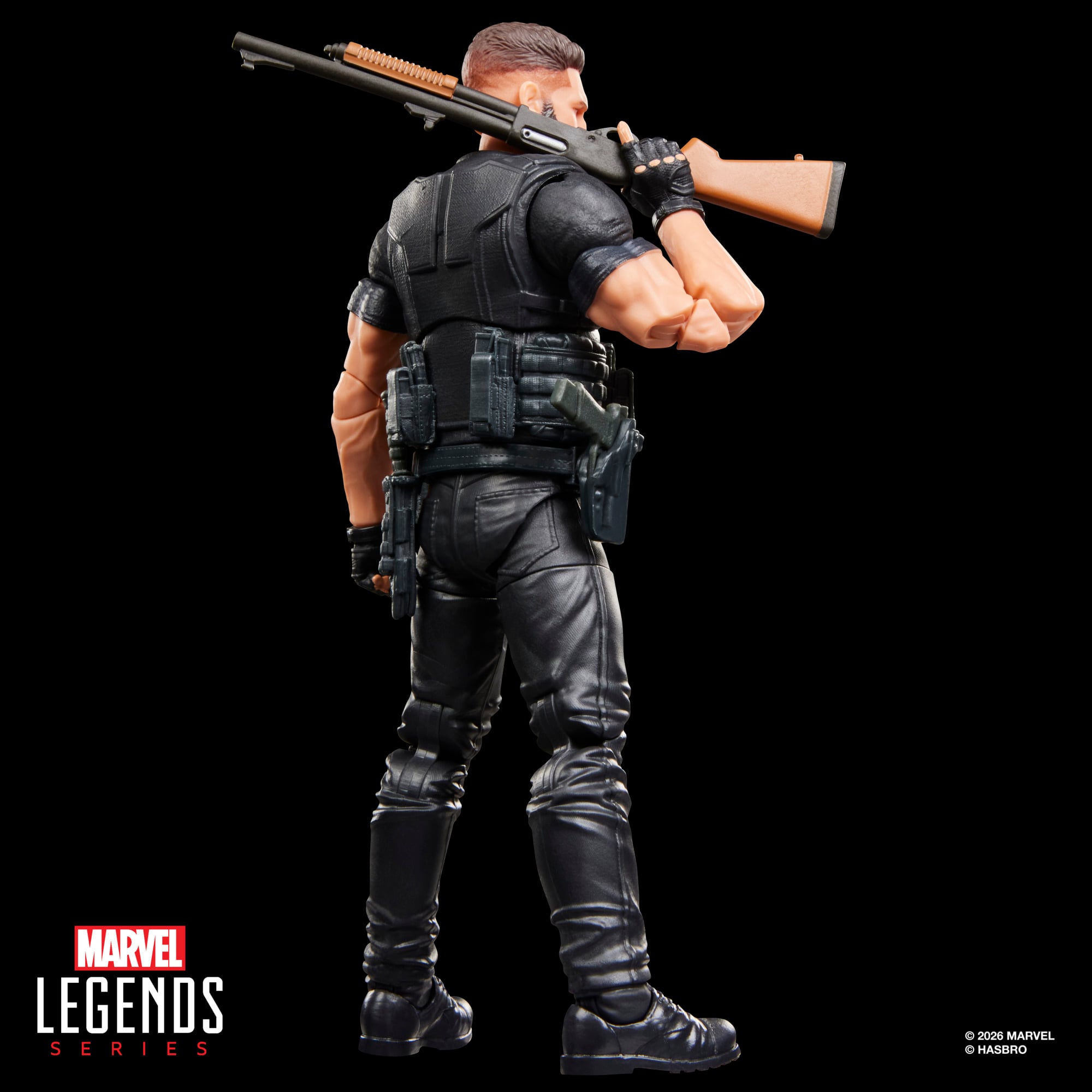 Punisher Marvel Legends 6-Inch Figure — Back View Showing Tactical Gear and Belt Detail