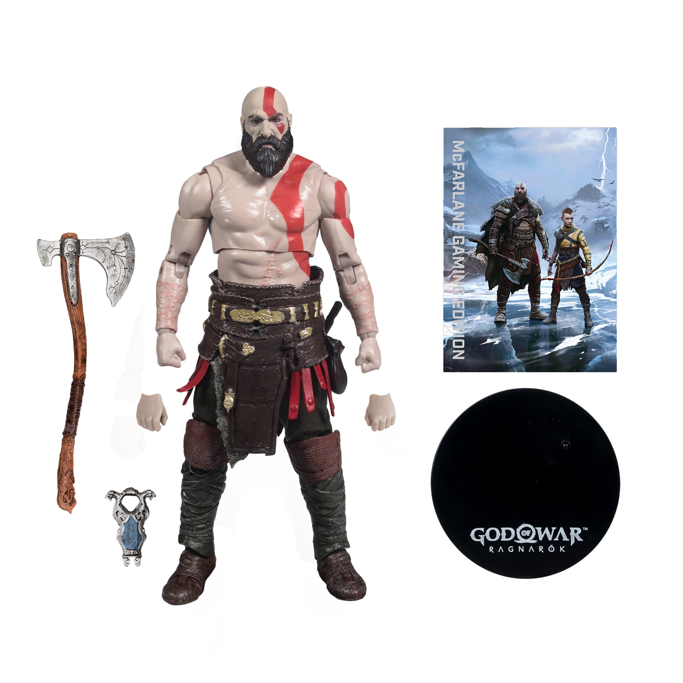 Kratos God of War Ragnarok McFarlane Gaming Edition 7-Inch Figure — Accessories Included with Art Card and Base