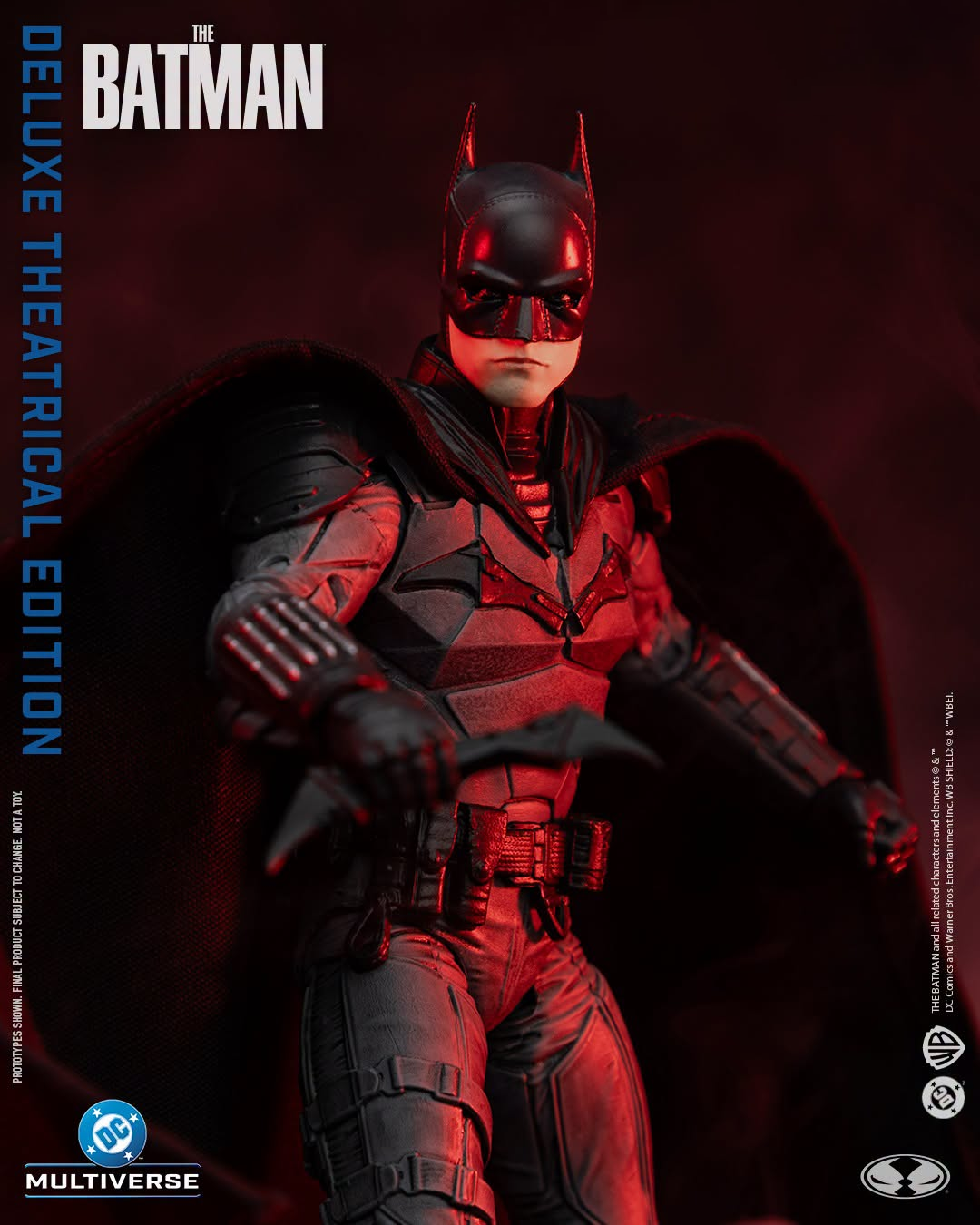 Batman 2022 DC Multiverse 7-Inch Deluxe Theatrical Edition Figure — Cowled Head Close-Up Articulation Pose