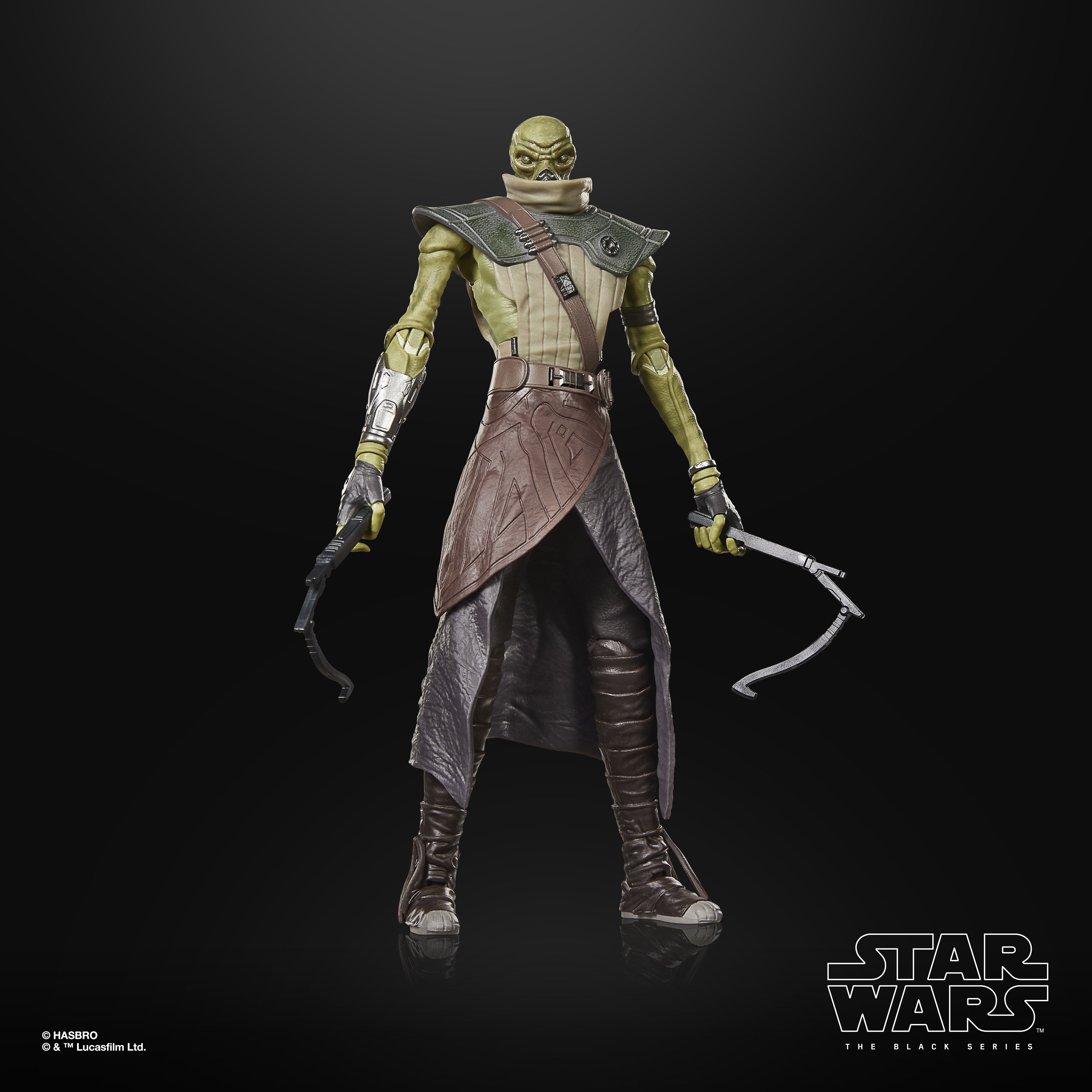 Embo Black Series 6-Inch Figure — Front View Both Melee Weapons in Hand