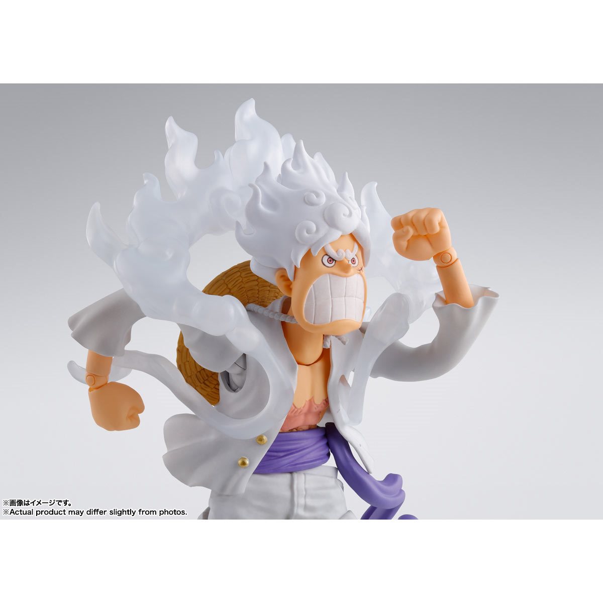 Luffy Gear 5 S.H.Figuarts 6-Inch Figure — Angry Expression Face Close-Up