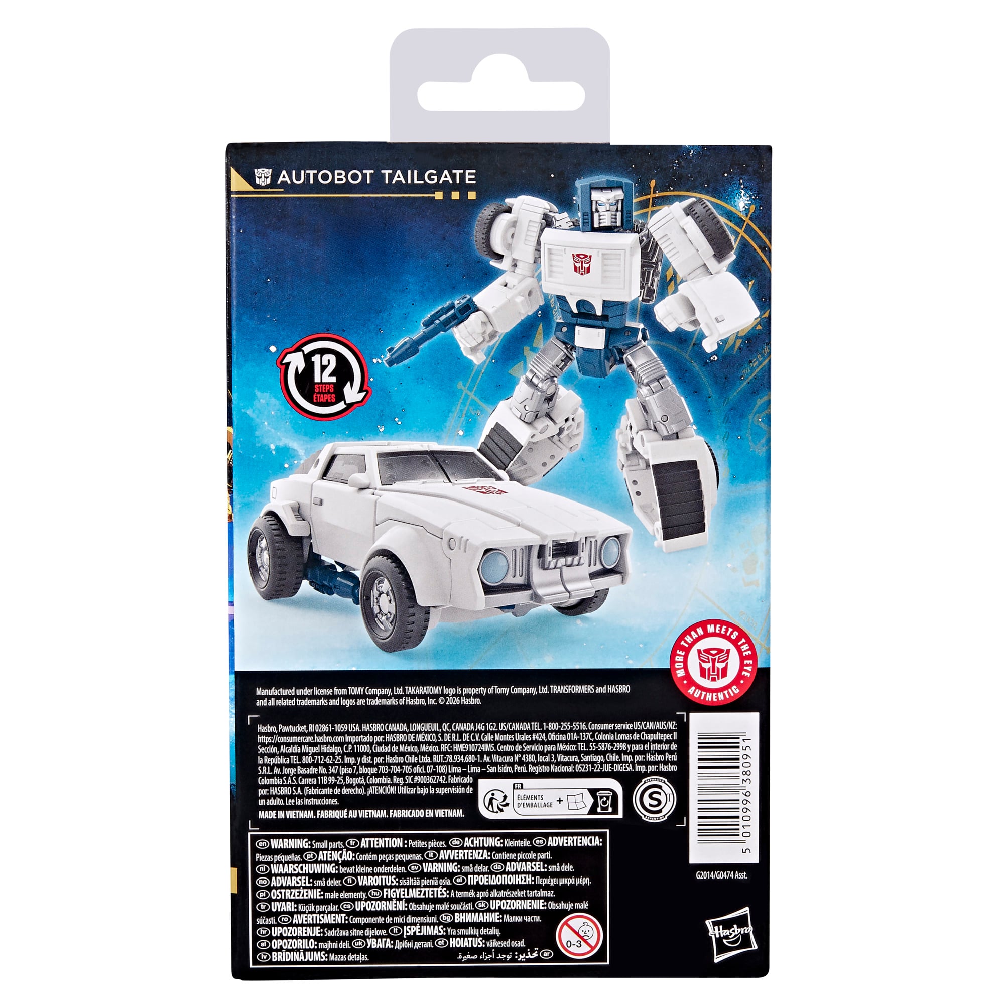 Autobot Tailgate Age of the Primes Deluxe 5.5-Inch Figure — Box Back with 12-Step Conversion Detail