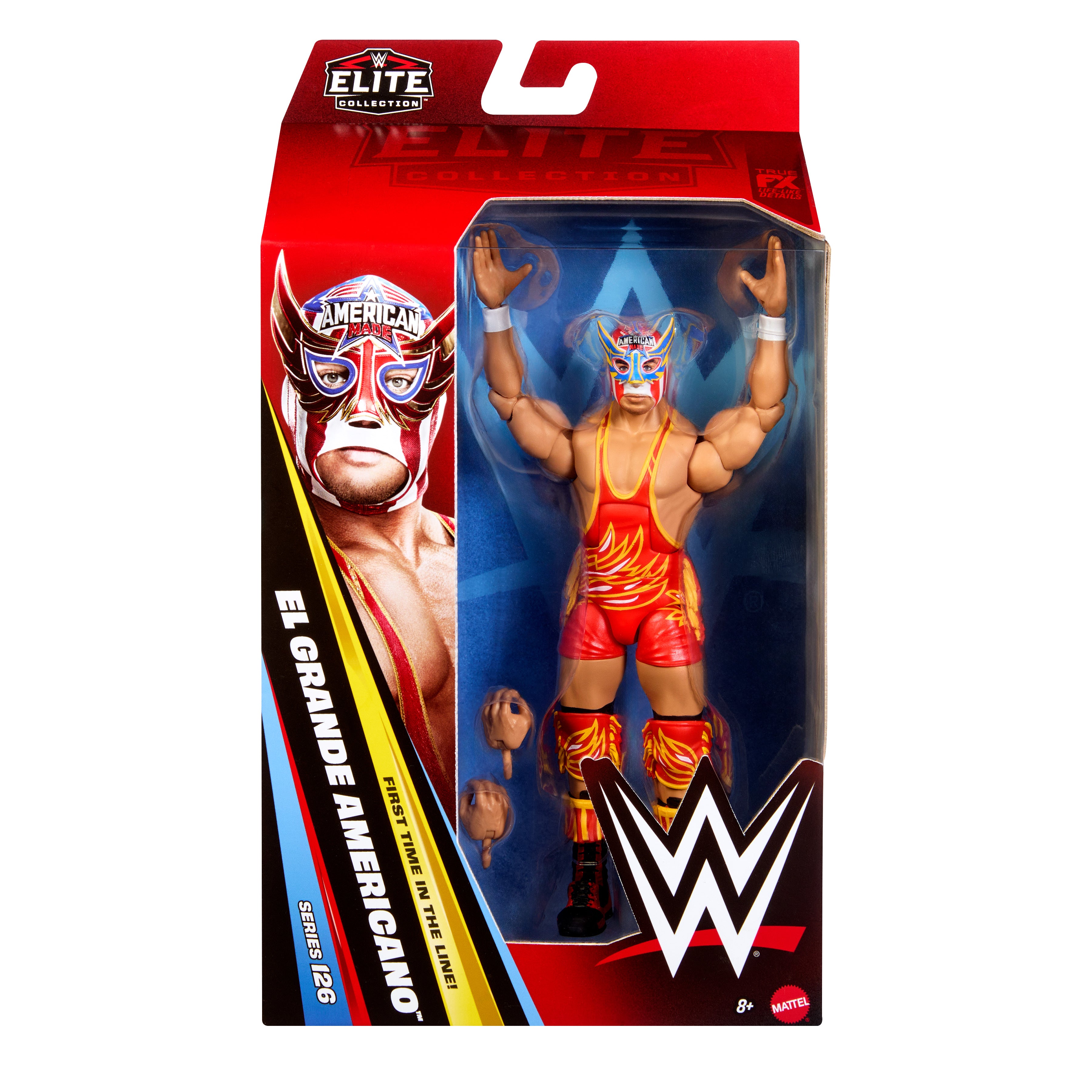 El Grande Americano WWE Elite Collection 6-Inch Figure — Package Detail Series 126 Box Front