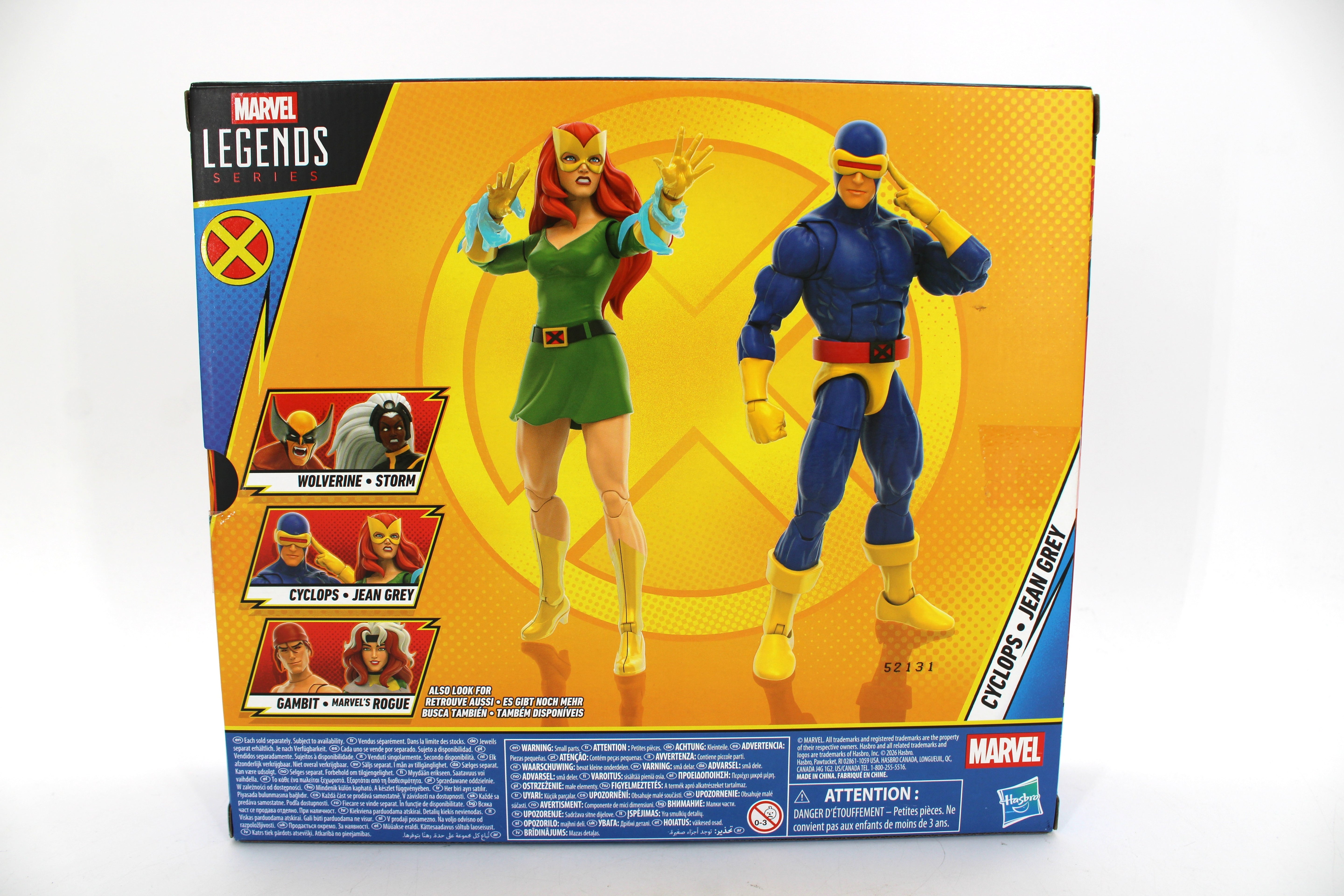 Cyclops & Jean Grey X-Men '97 Marvel Legends 2-Pack — Box Back with Character Artwork