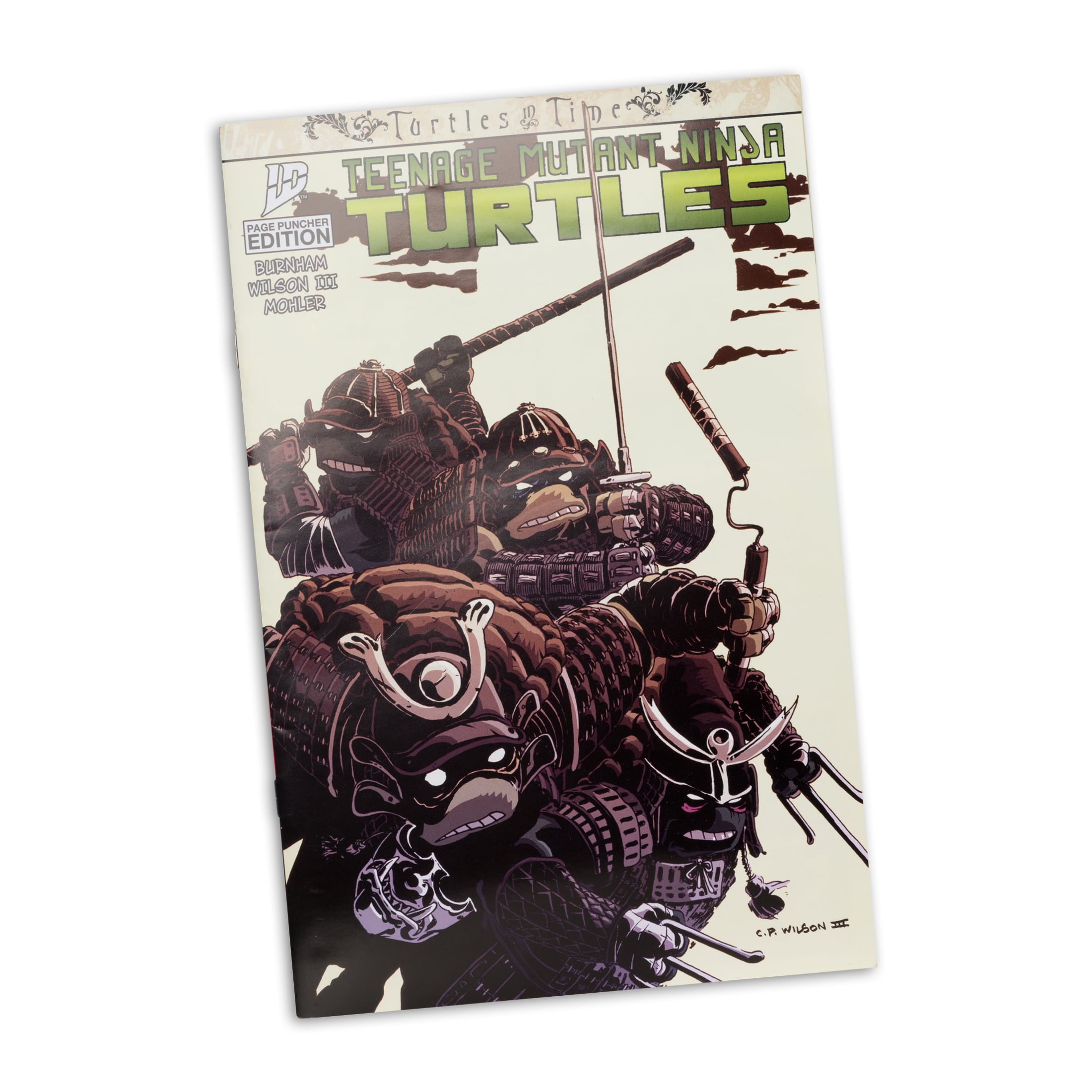 Turtles in Time Page Puncher Edition IDW Comic — Cover Art Front View