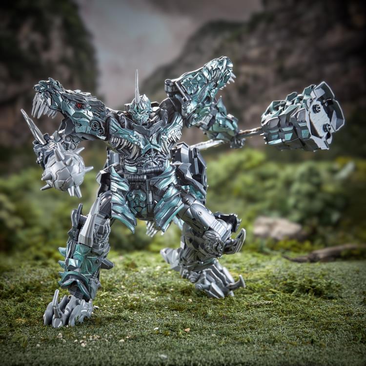 Grimlock Studio Series Titan Class Figure — Action Pose with Mace Raised Overhead