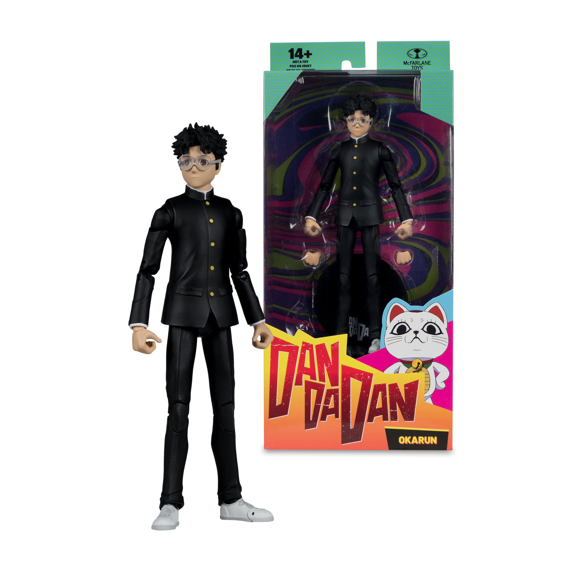 Okarun Dandadan 7-Inch Figure — Out of Box Next to Retail Package