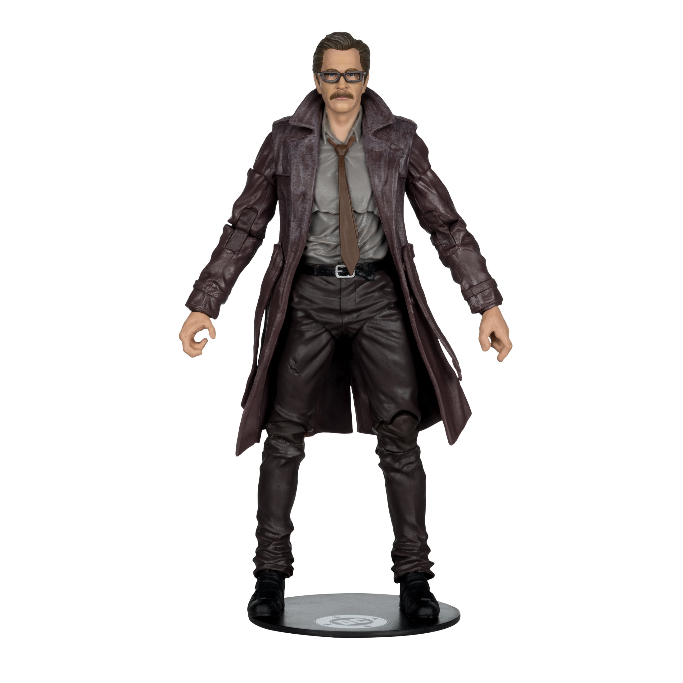 Commissioner Gordon DC Multiverse 7-Inch Deluxe Figure — Front View on Figure Base