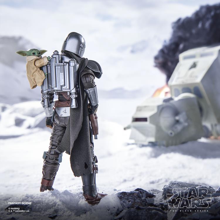 Mandalorian with Grogu Black Series 6-Inch Deluxe — Back View Showing Jetpack Detail