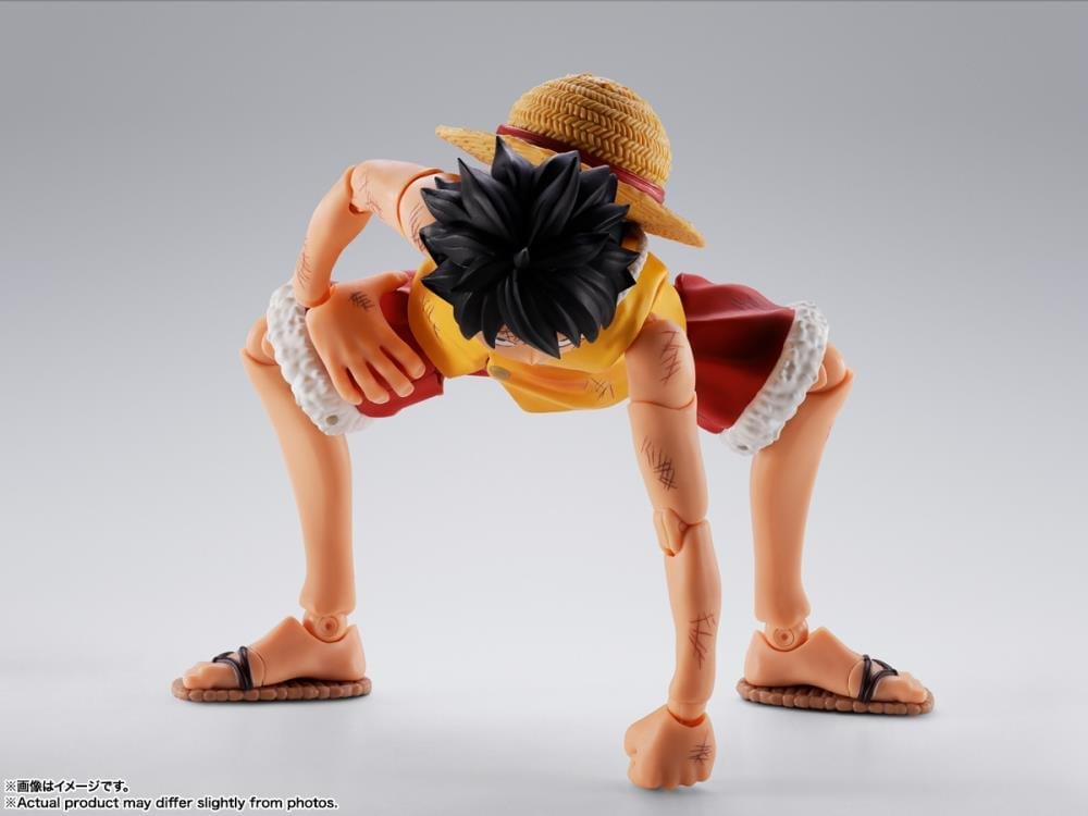 Monkey D. Luffy S.H.Figuarts 5.7-Inch Figure — Back View Crouching Pose