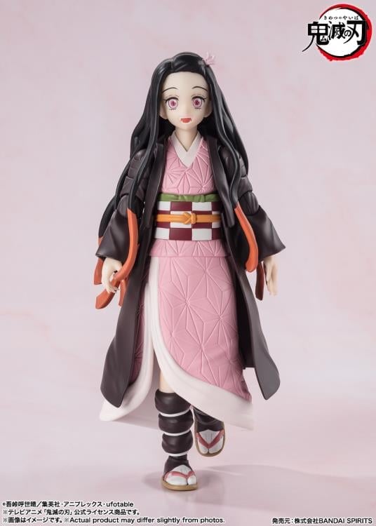 Nezuko Kamado S.H.Figuarts 5-Inch Figure — Smiling Human Expression Face Part Display