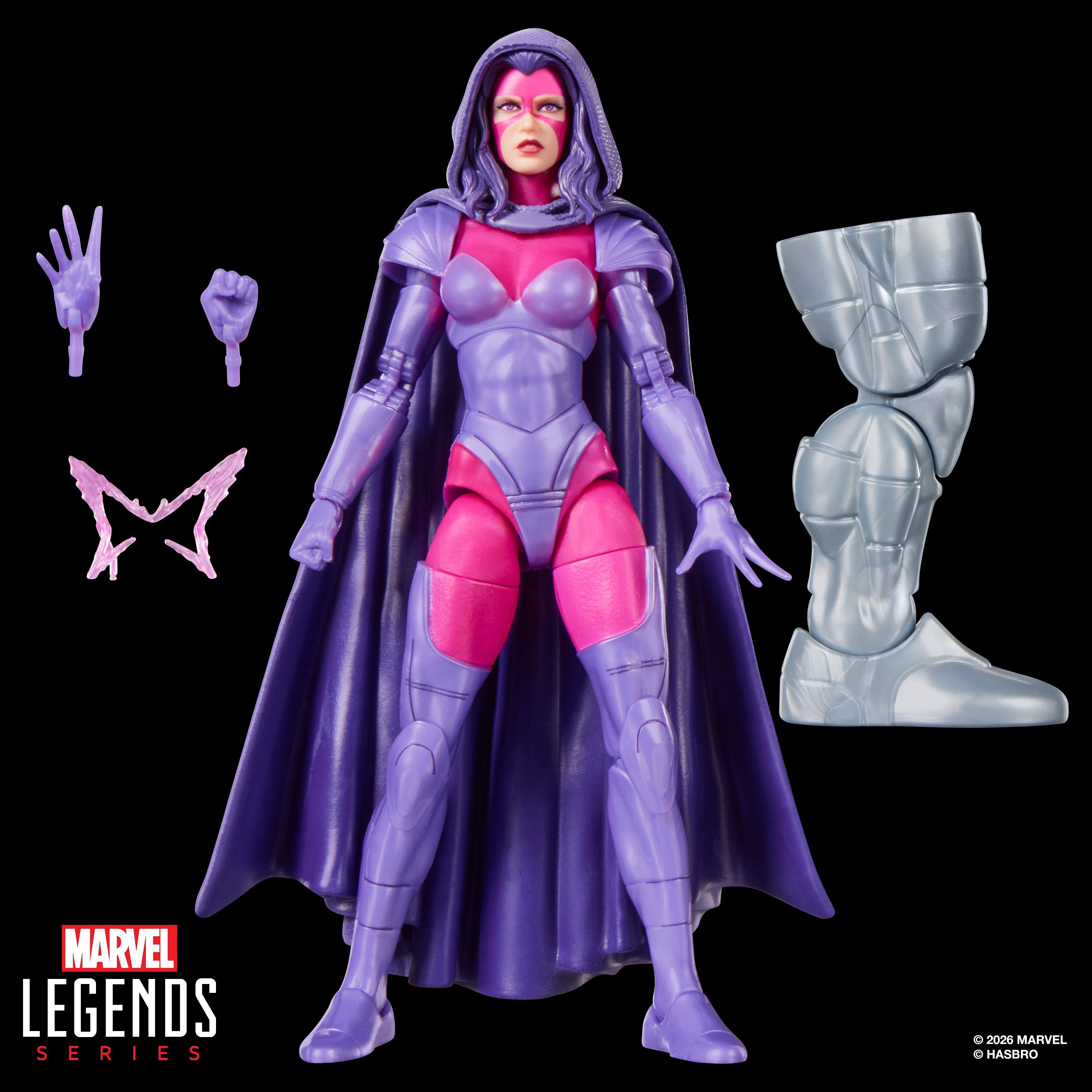 Psylocke Marvel Legends 6-Inch Figure — Accessories Included with Marvel's Box BAF Piece