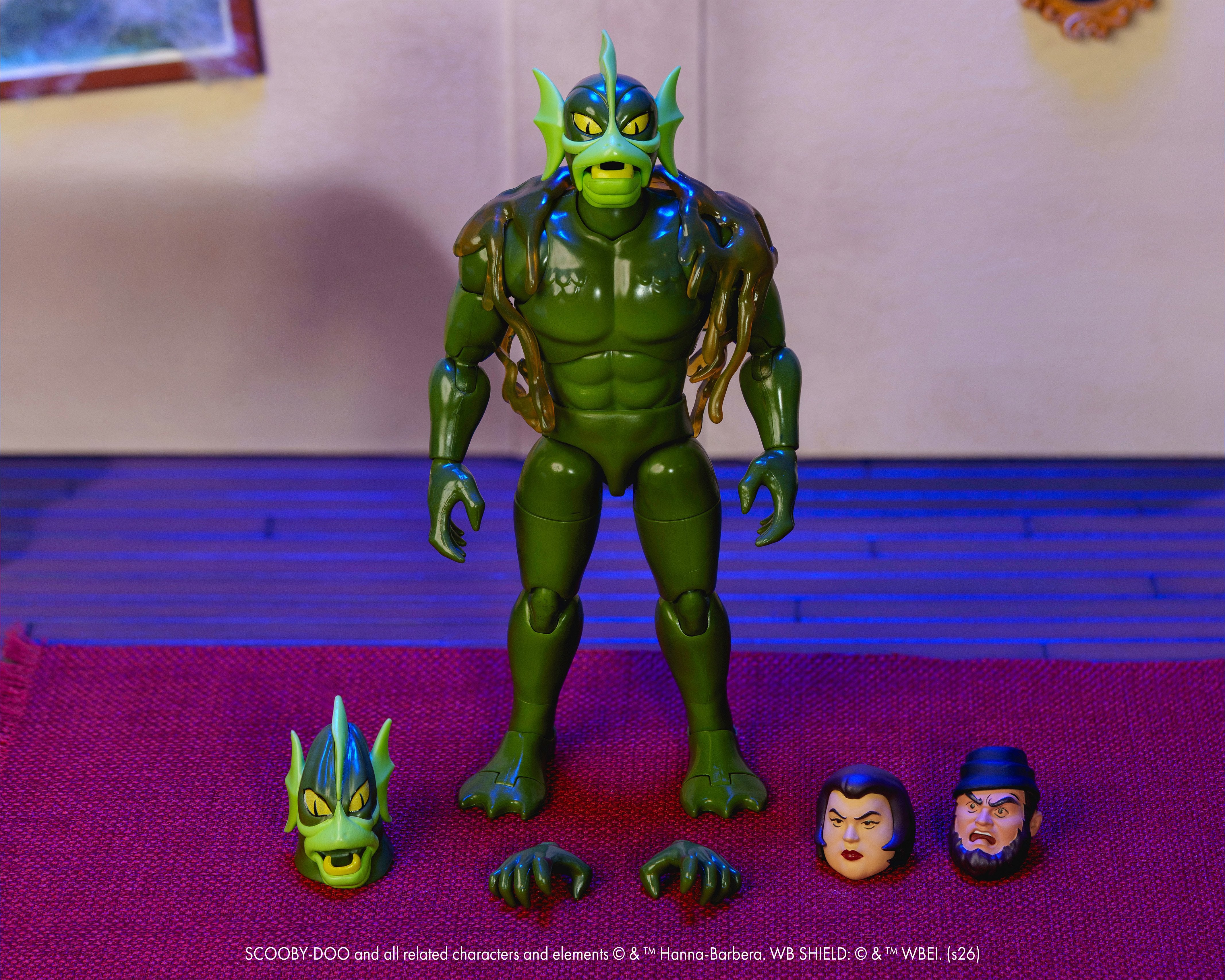 Sea Demon Scooby-Doo 1/12 Scale Action Figure — Accessories Included with Alternate Heads and Hands Displayed