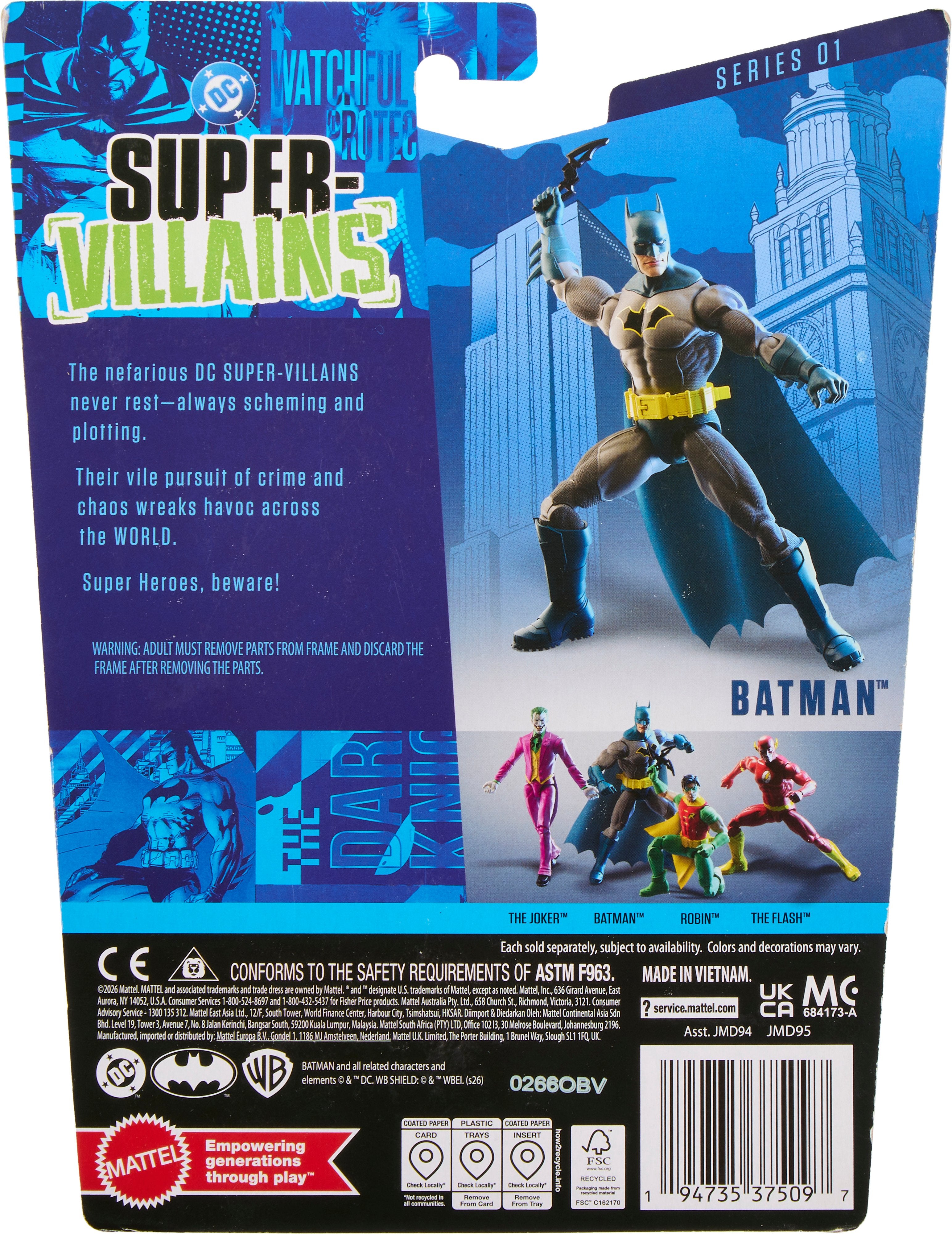 Batman DC Comics Core 6-Inch Figure — Package Detail Card Back Series 01